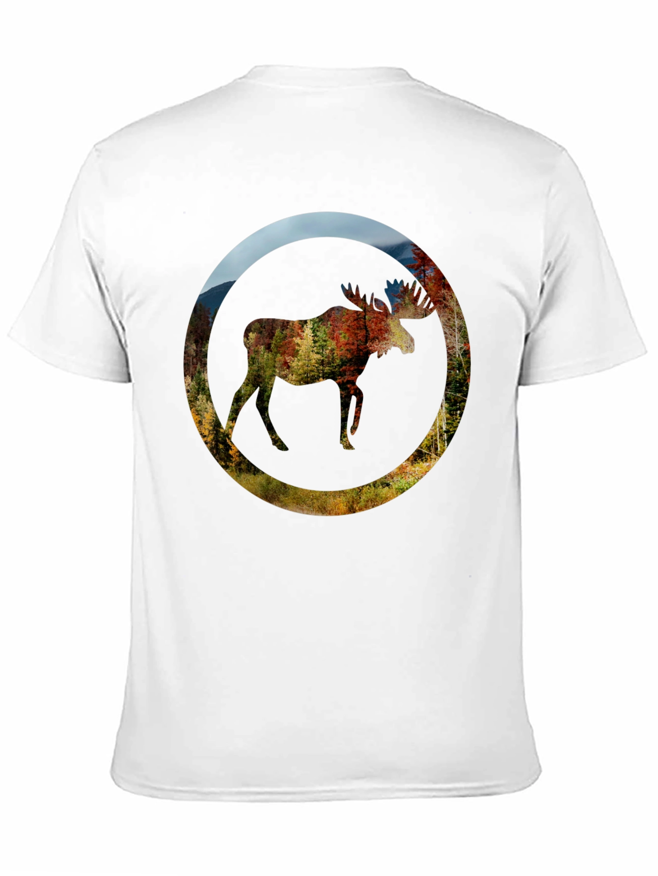Nature Moose Graphic Black T-Shirt