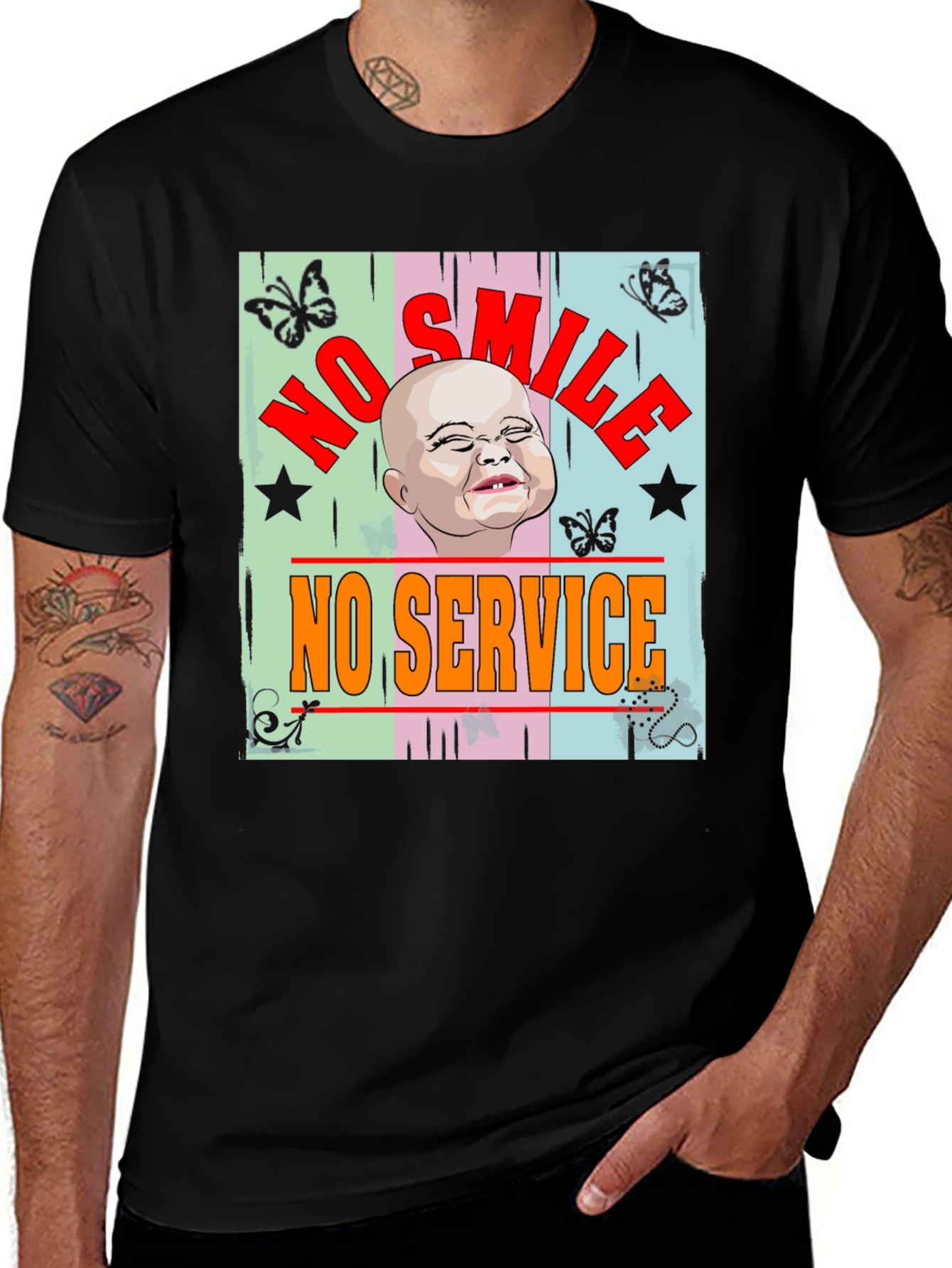 No Smile No Service Graphic Tee