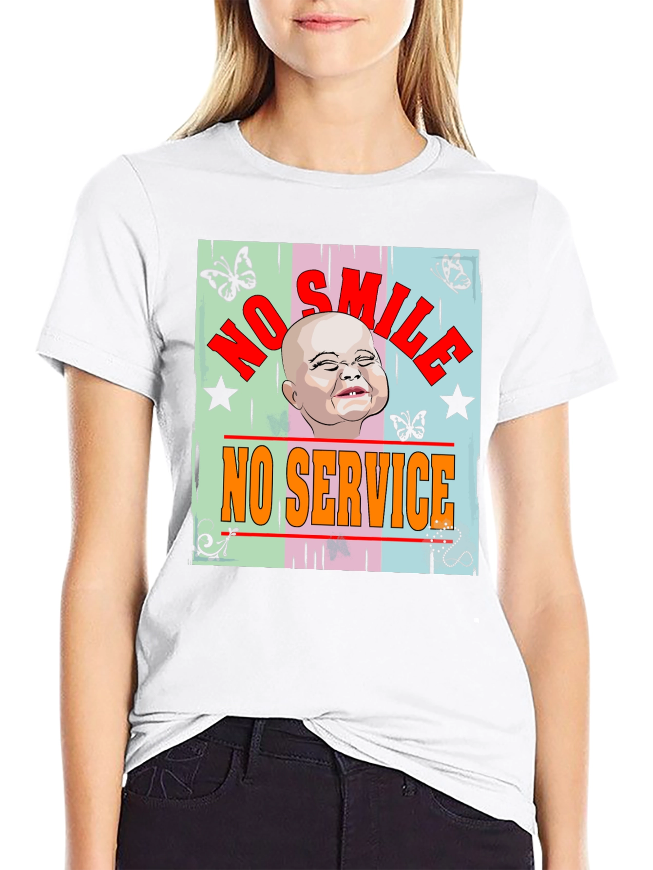 No Smile No Service Graphic Tee