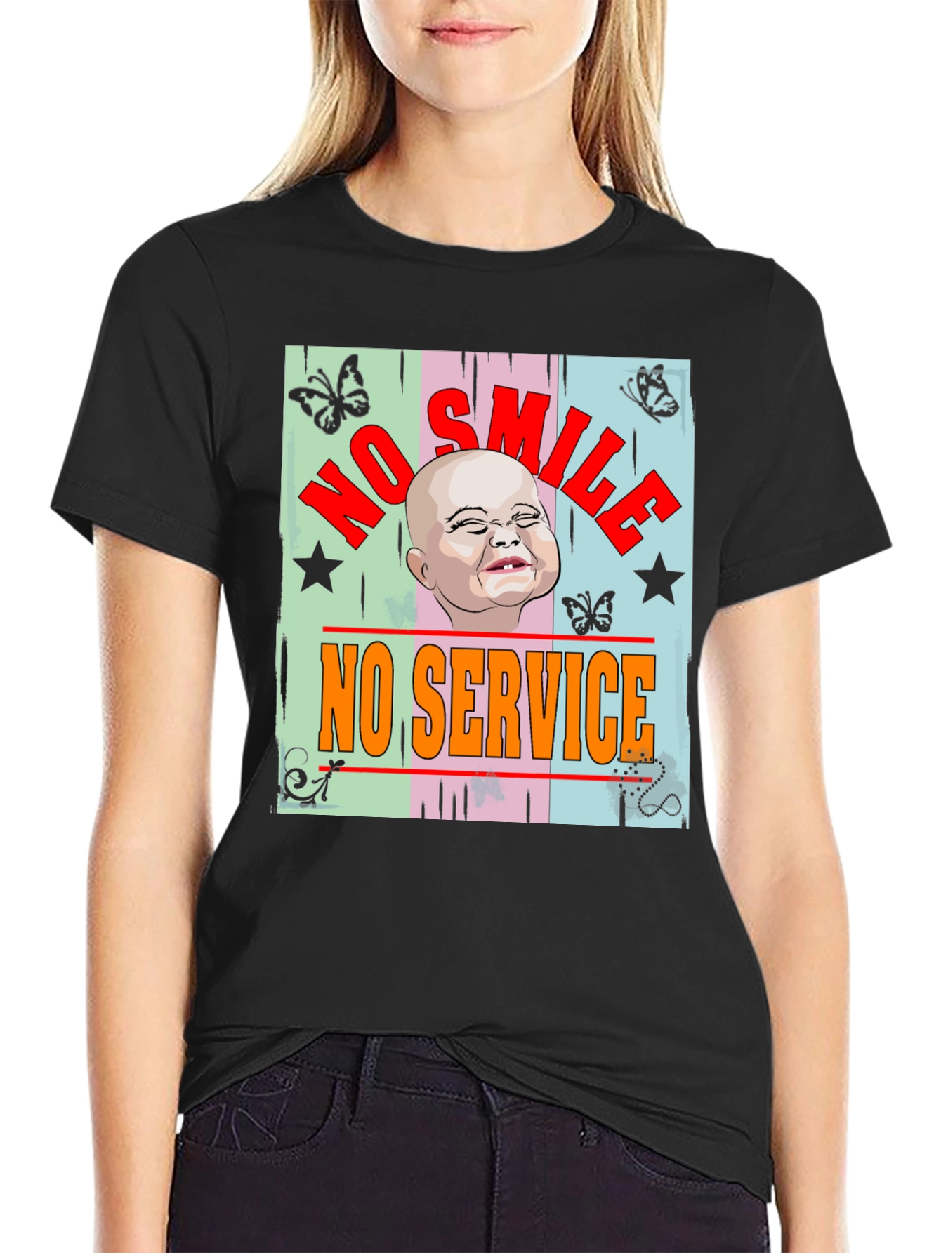 No Smile No Service Graphic Tee