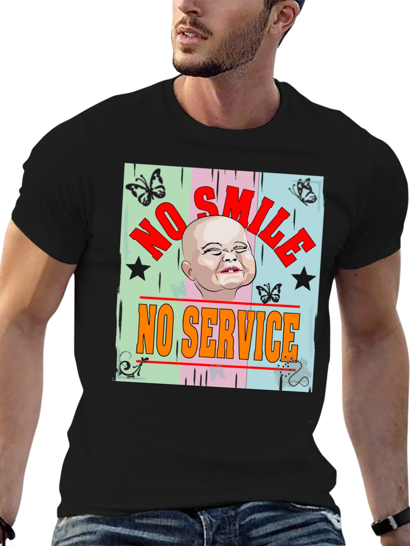 No Smile No Service Graphic Tee