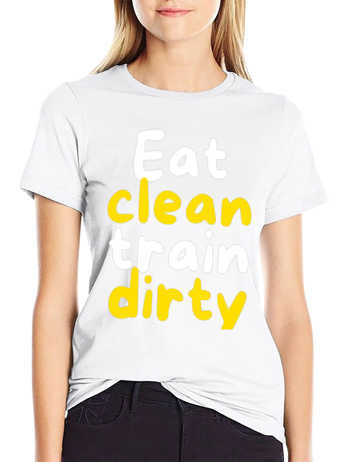 Eat Clean Train Dirty Black Graphic Tee