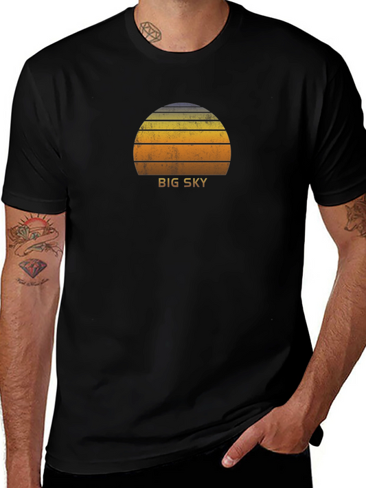 Big Sky Retro Sunset Graphic Tee - Soft Cotton