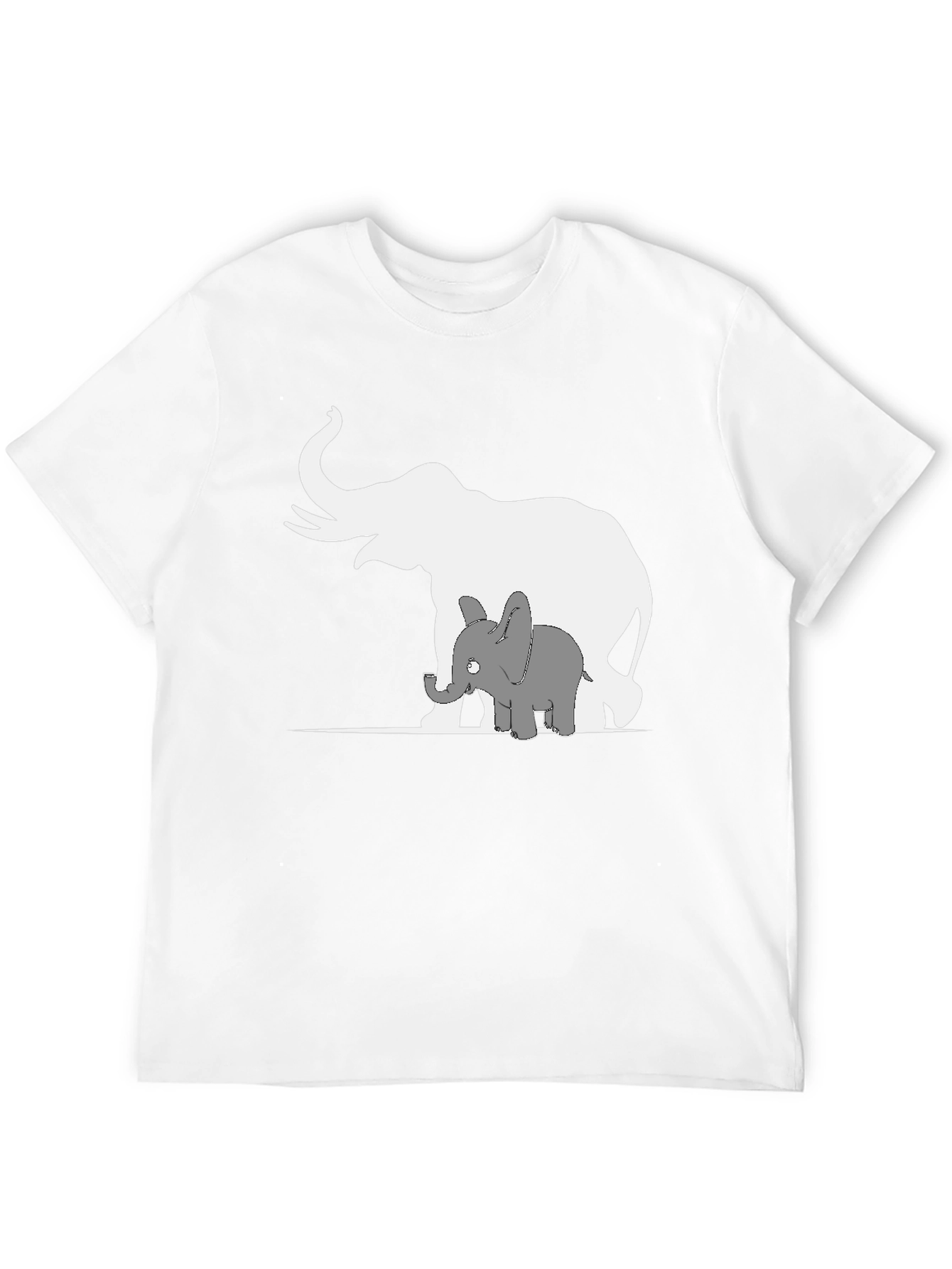 Elephant Family Graphic Tee - Black Cotton Casual Shirt
