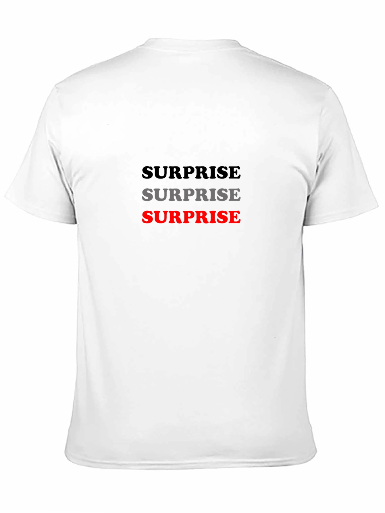 Surprise Graphic Tee - Black Casual T-Shirt