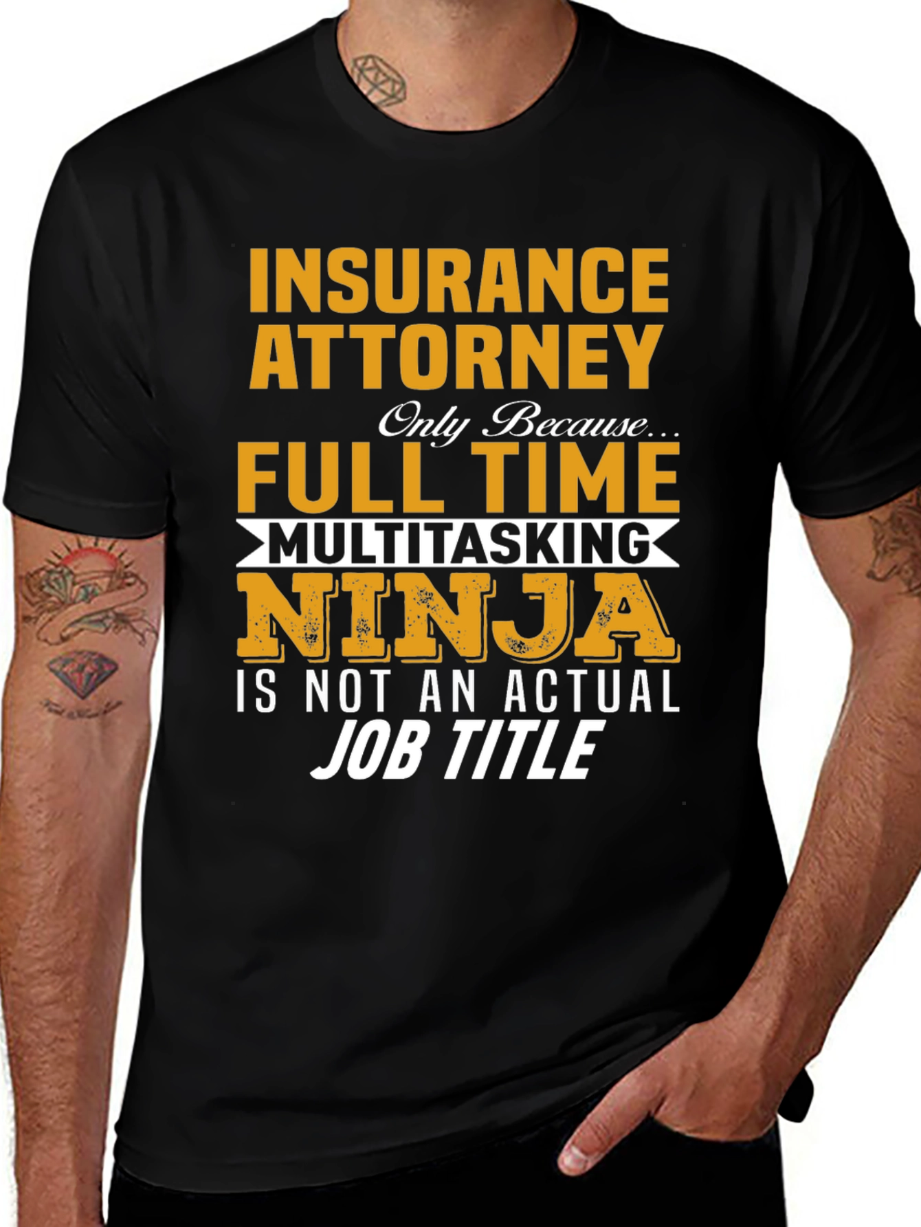 Insurance Attorney Multitasking Ninja Graphic T-Shirt