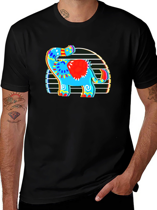 Colorful Dinosaur Graphic Tee - Retro Style