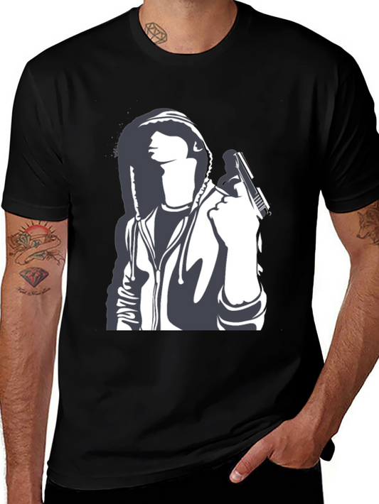Gun Graphic Black T-Shirt