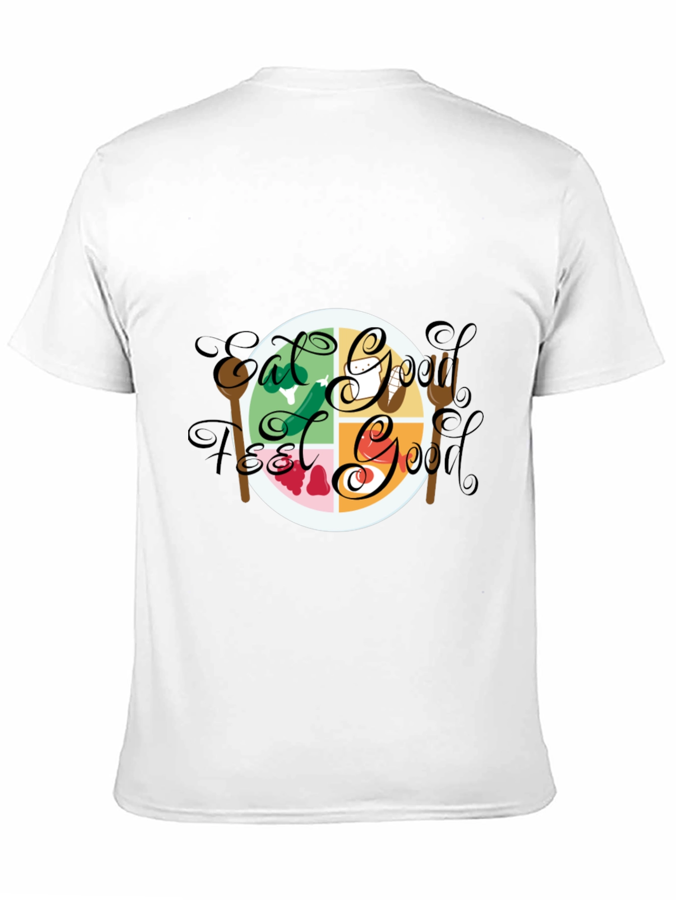 Eat Good Feel Good Black Graphic Tee
