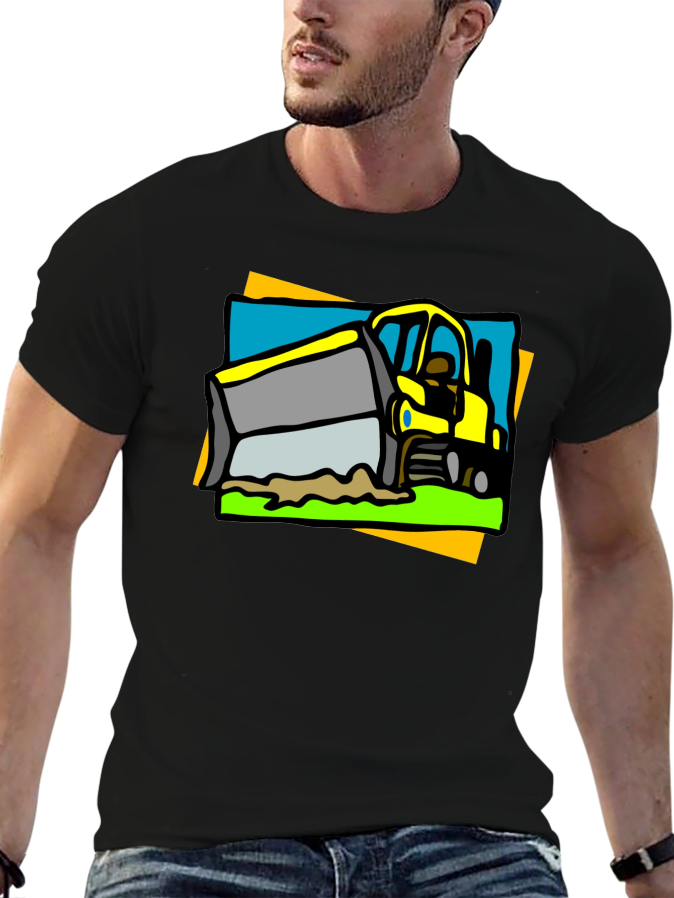 Bulldozer Graphic Tee - Heavy Equipment Shirt