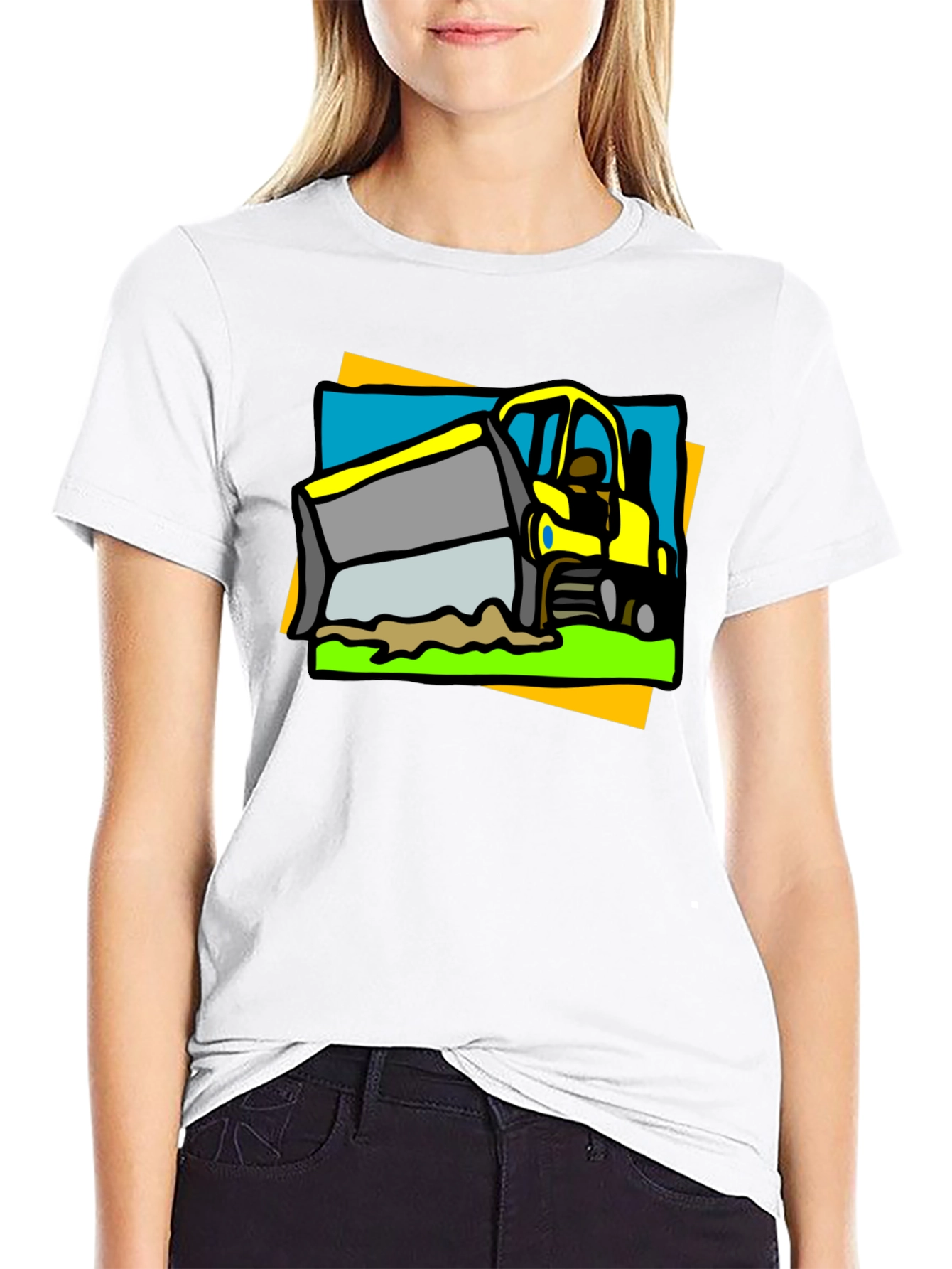 Bulldozer Graphic Tee - Heavy Equipment Shirt