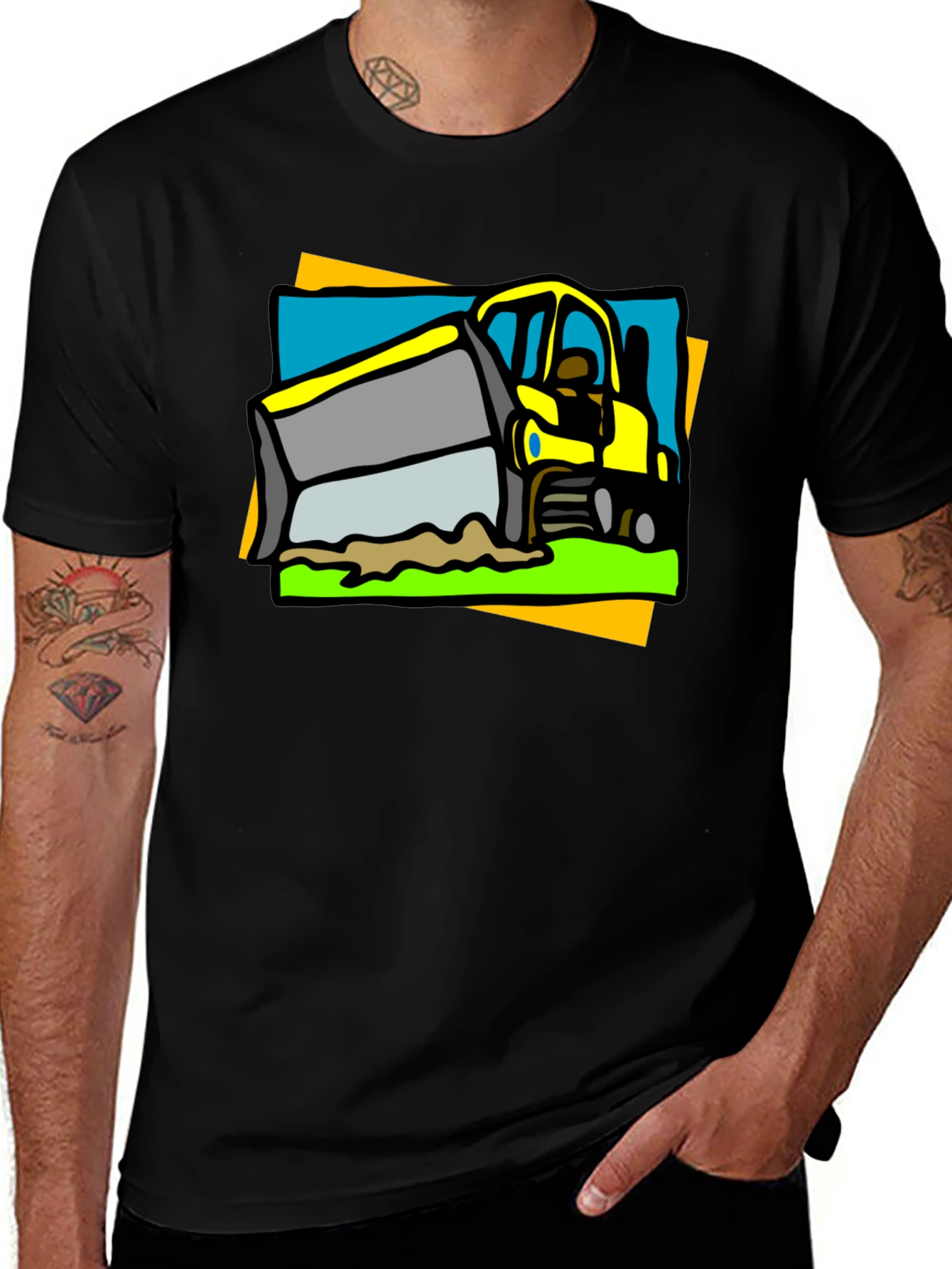 Bulldozer Graphic Tee - Heavy Equipment Shirt