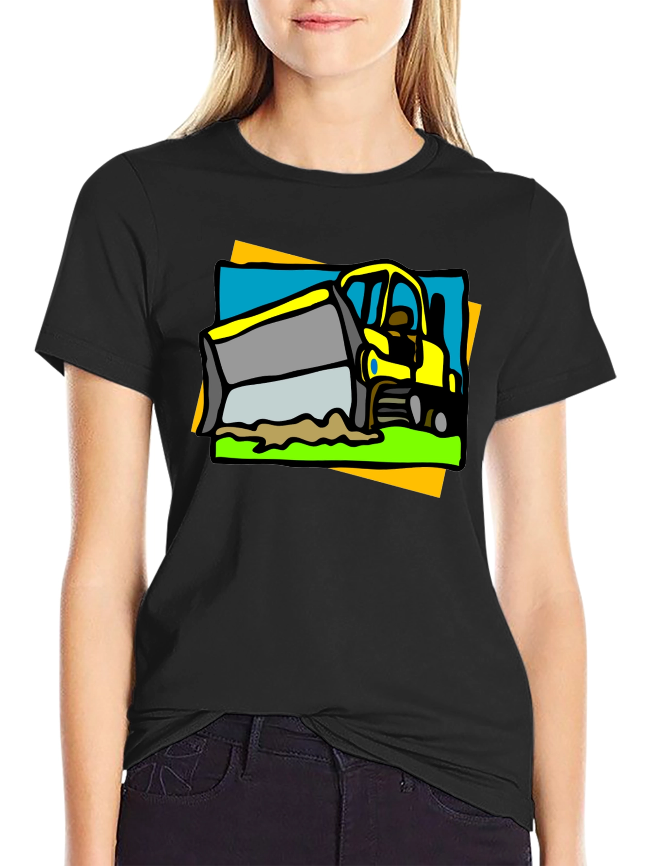 Bulldozer Graphic Tee - Heavy Equipment Shirt