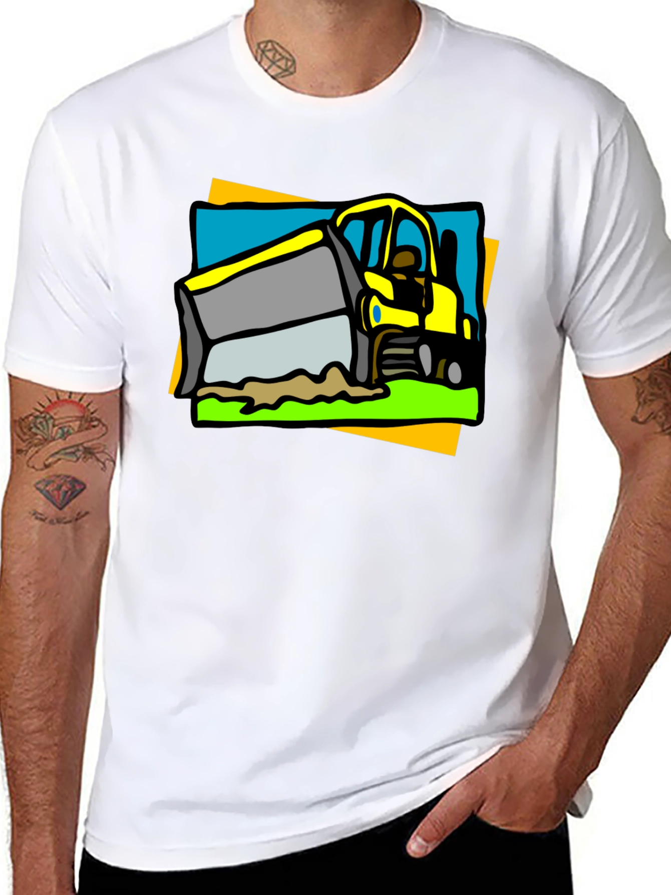 Bulldozer Graphic Tee - Heavy Equipment Shirt