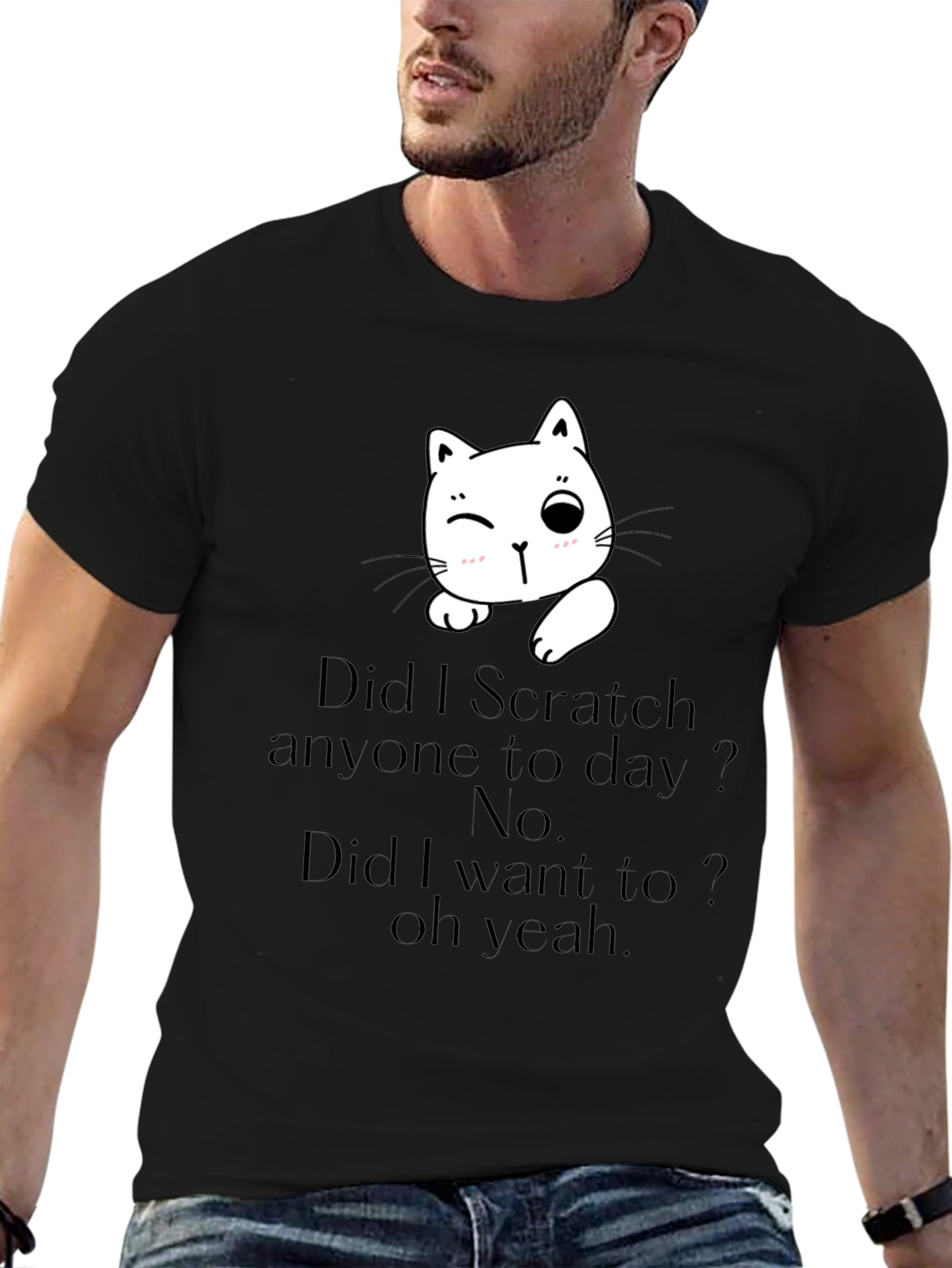 Funny Cat Scratch T-Shirt