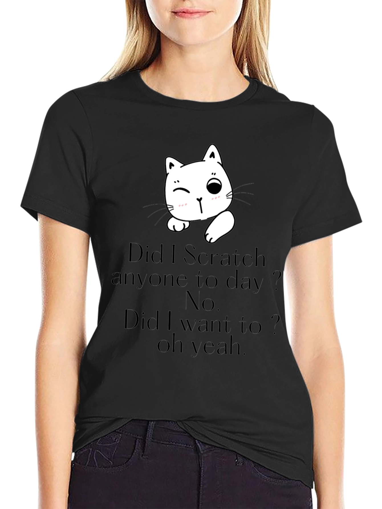 Funny Cat Scratch T-Shirt