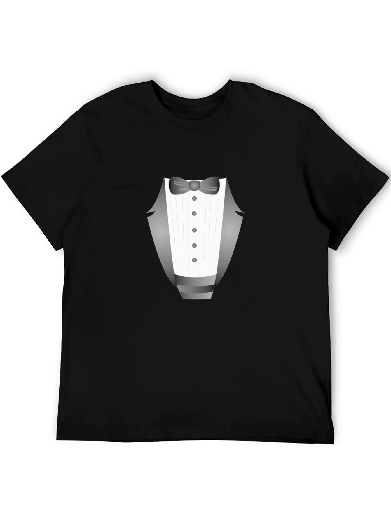 Tuxedo Graphic Tee - Dressy Casual Black T-Shirt