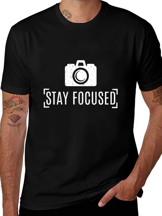 Stay Focused Camera Graphic T-Shirt