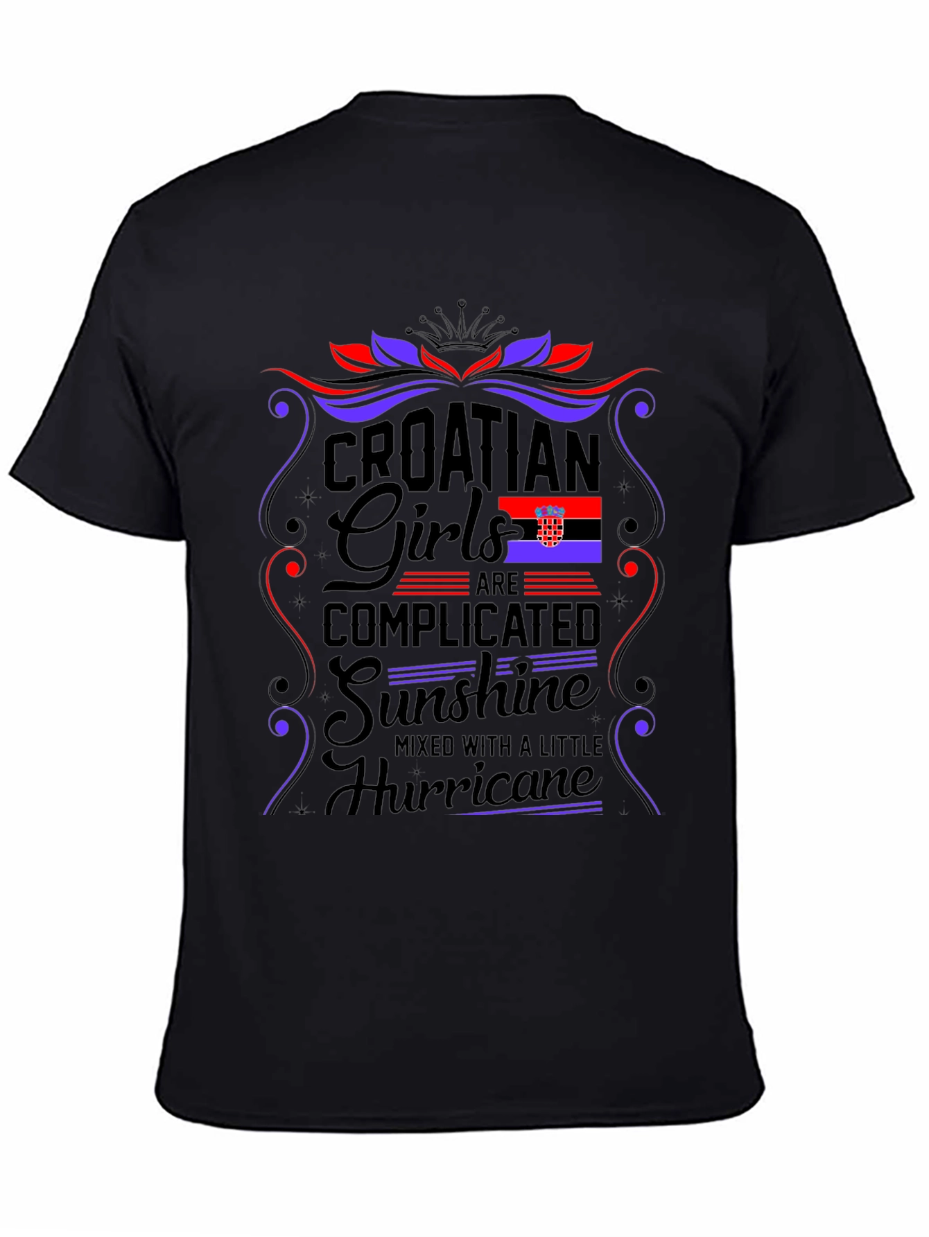 Croatian Girls Complicated T-Shirt Novelty Tee