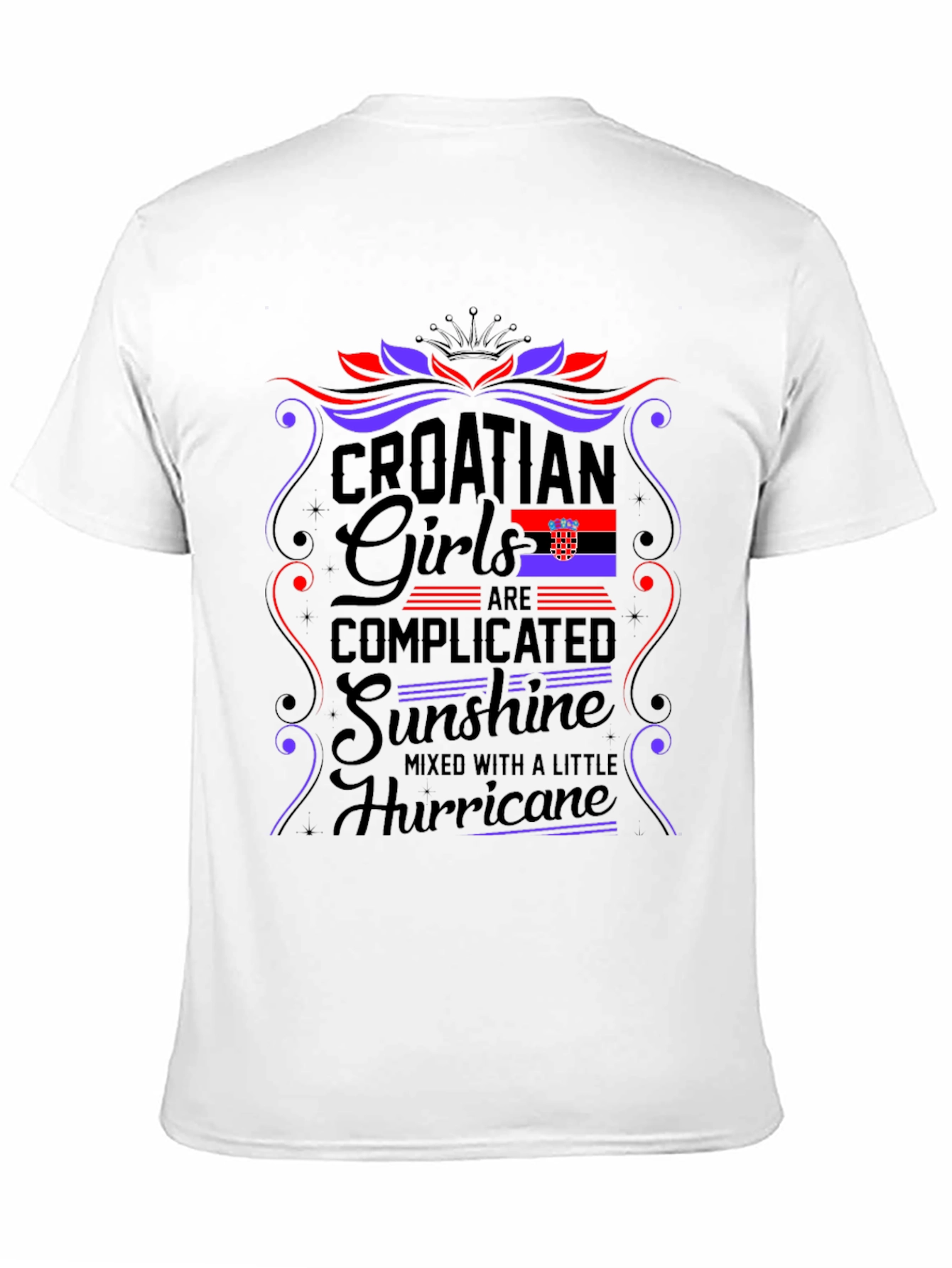 Croatian Girls Complicated T-Shirt Novelty Tee