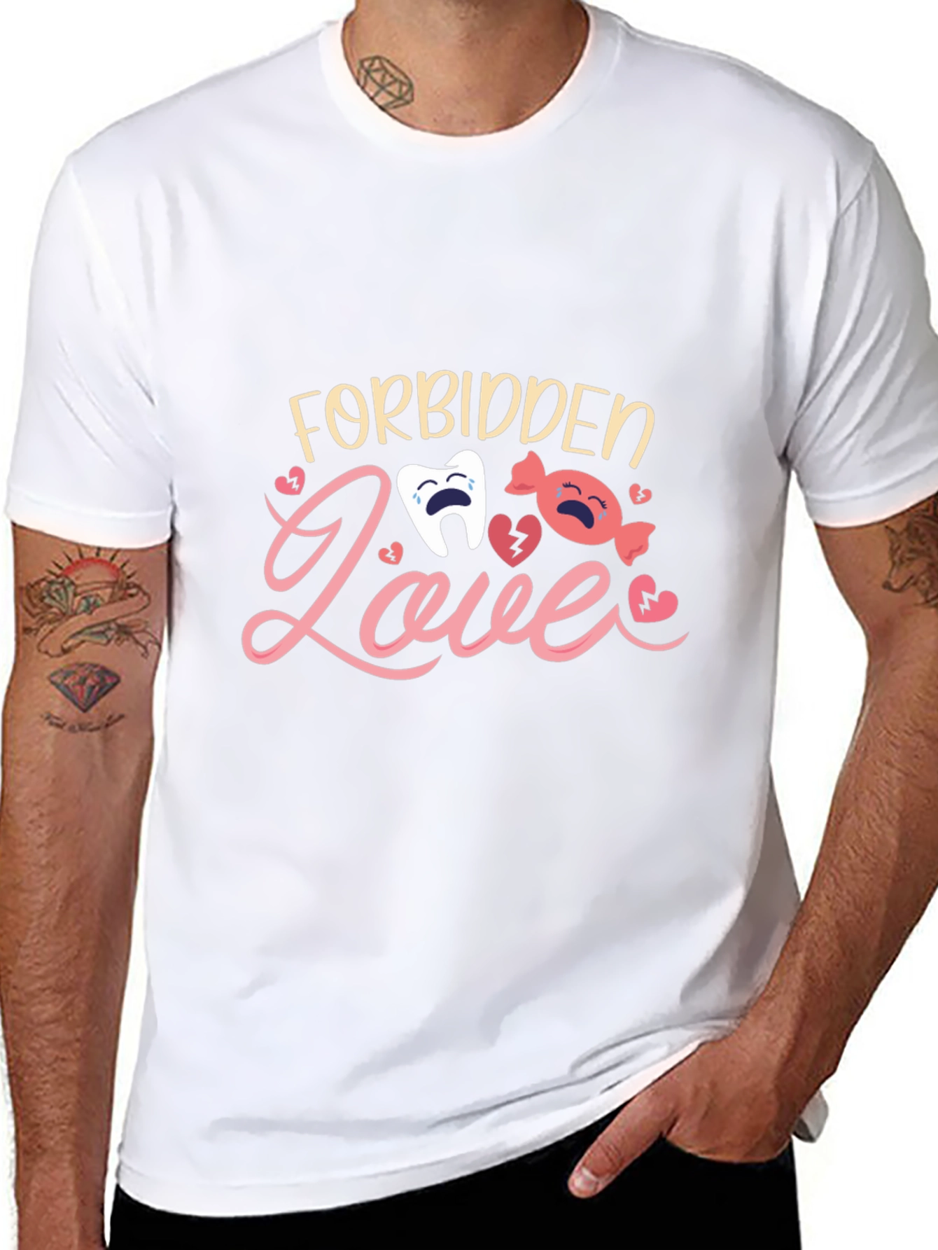 Forbidden Love T-Shirt - Cute Cartoon Design