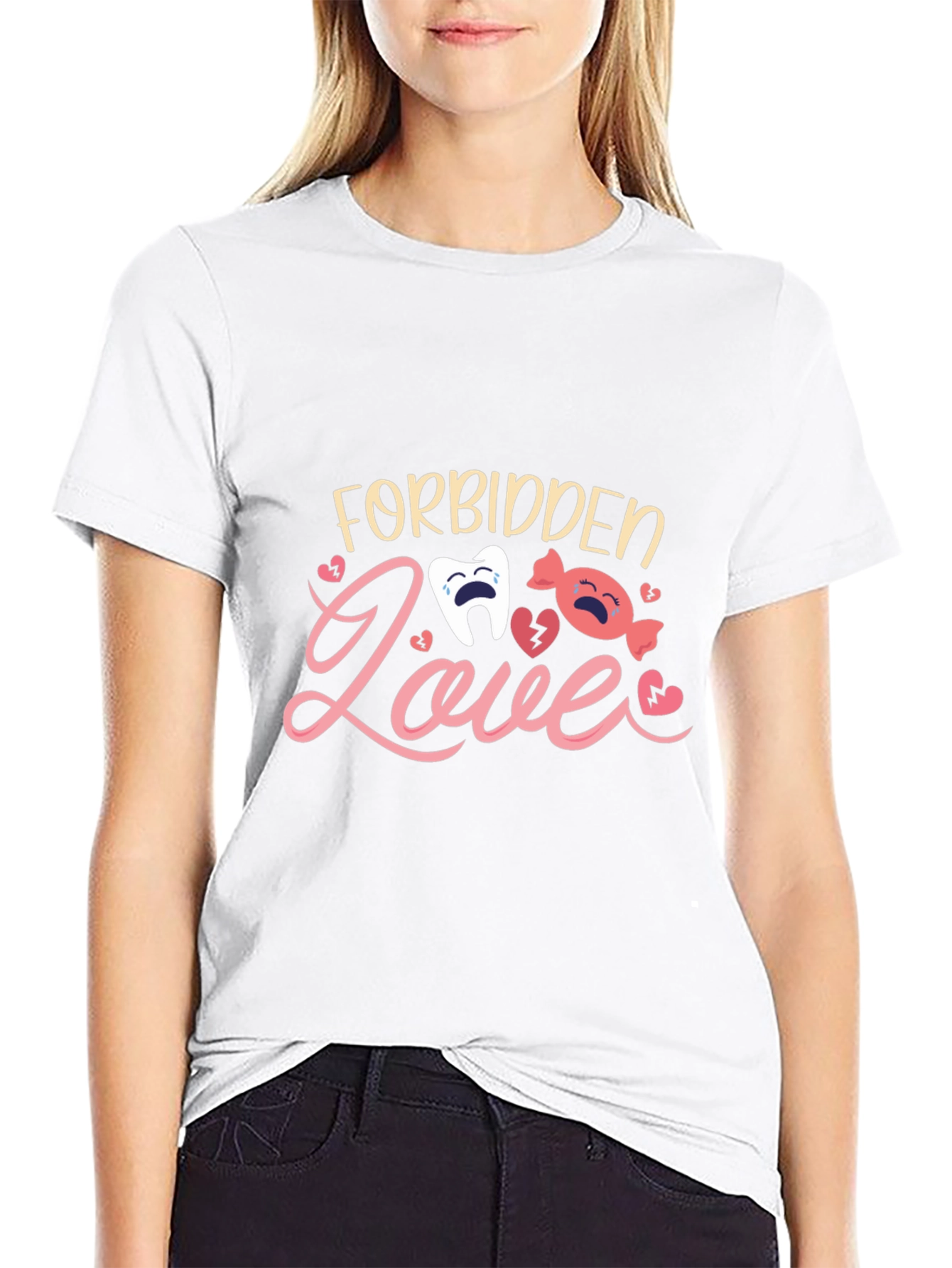Forbidden Love T-Shirt - Cute Cartoon Design