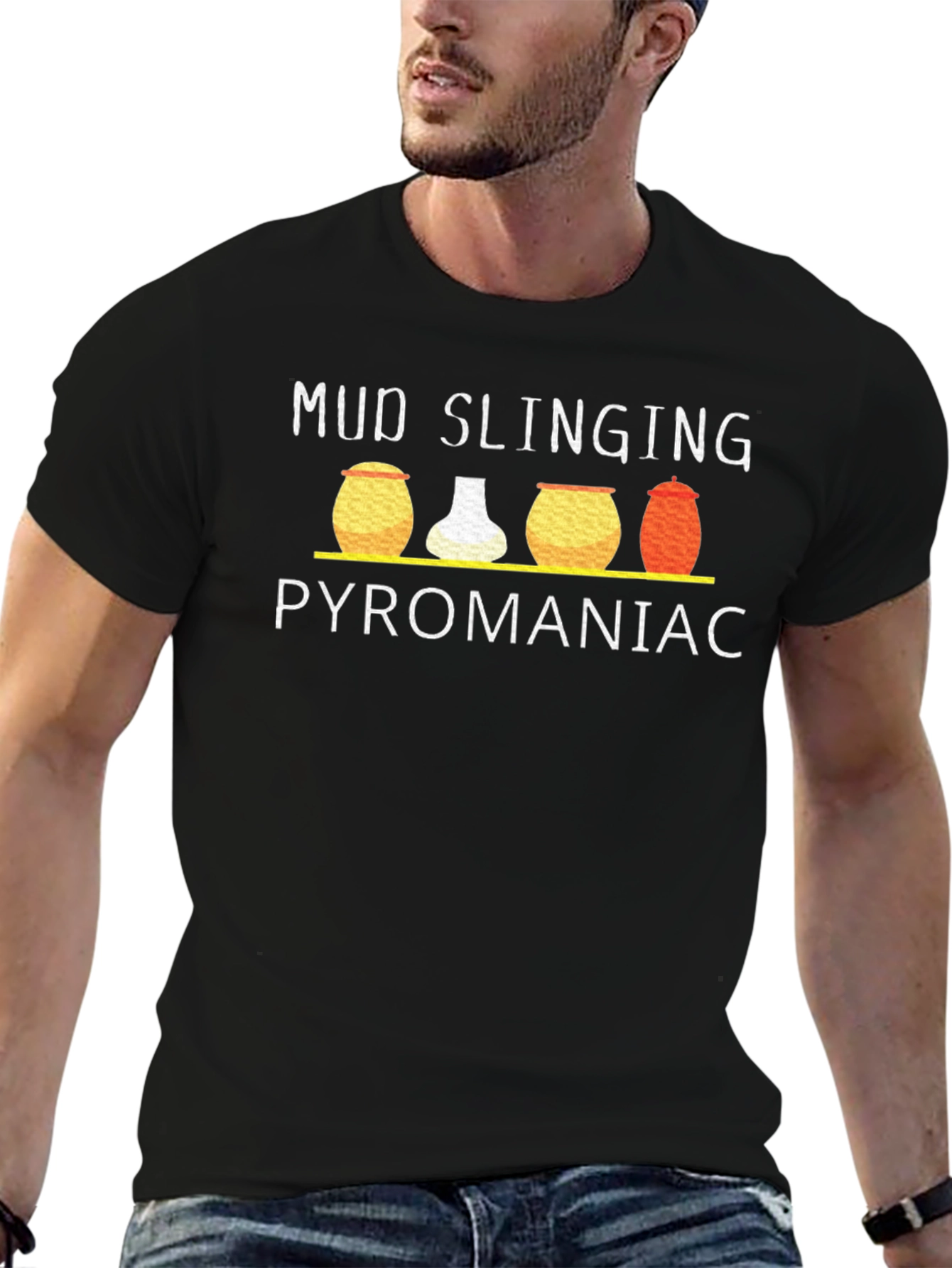 Mud Slinging Pyromaniac Black T-Shirt