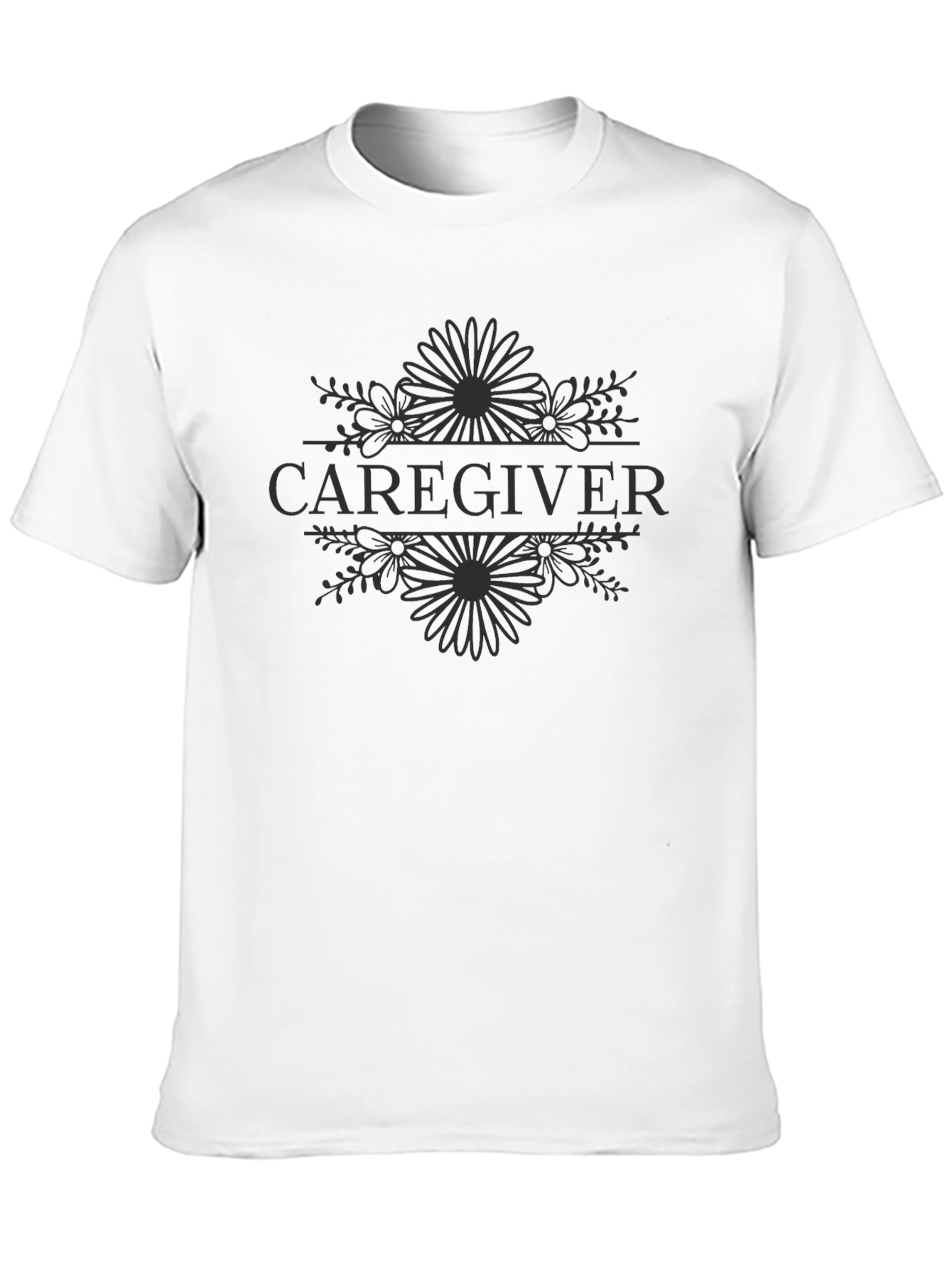 Caregiver Floral Graphic Tee