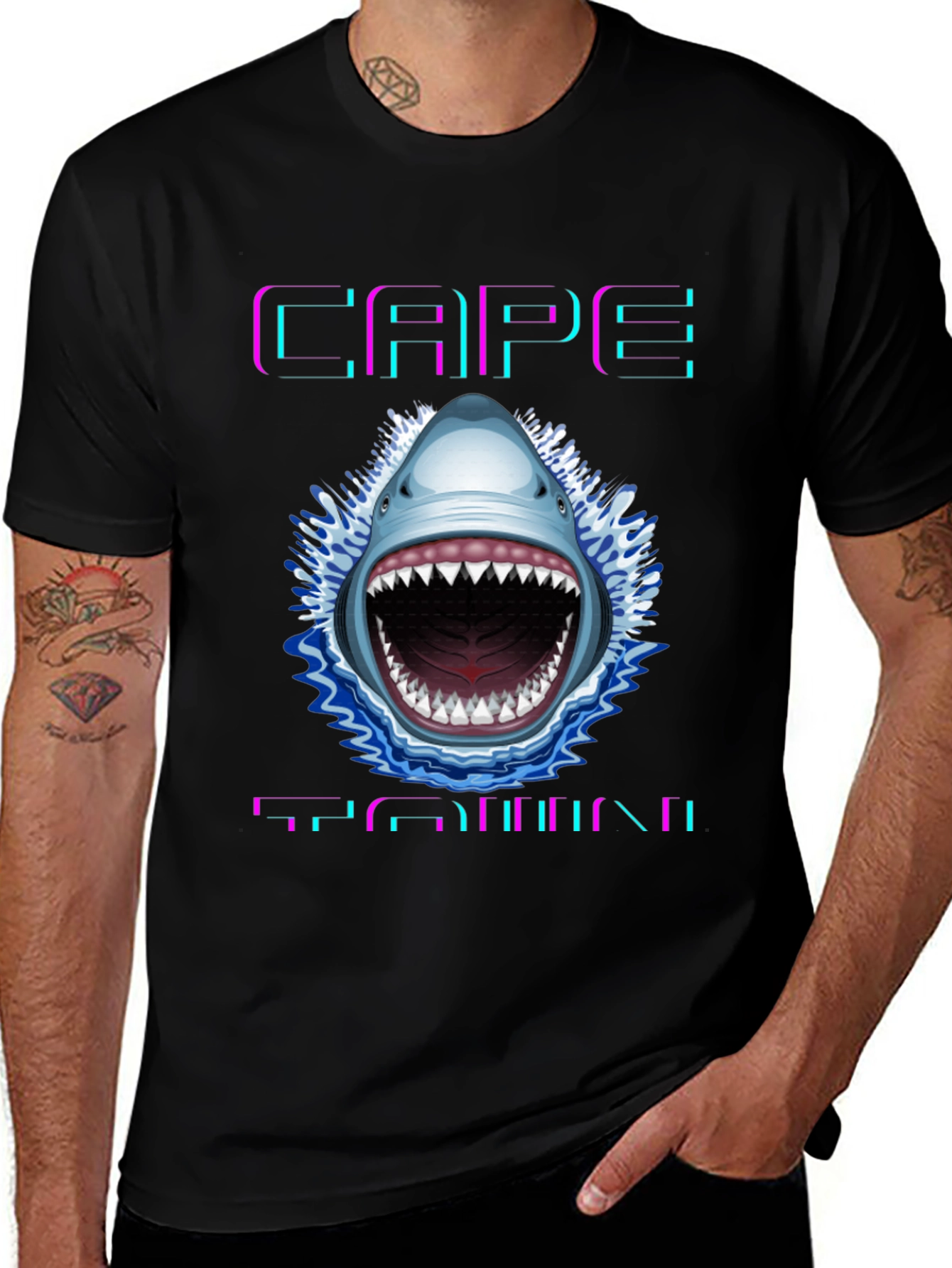 Cape Town Shark Graphic T-Shirt - Stylish Cotton Tee