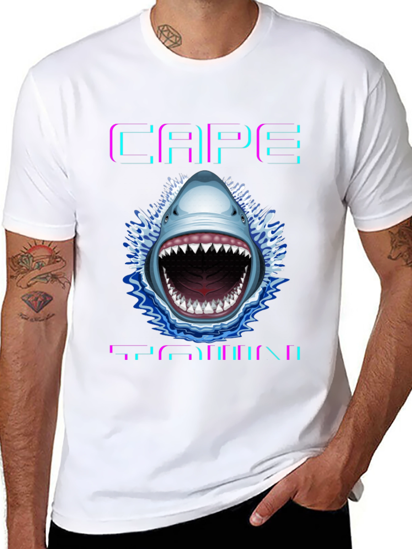 Cape Town Shark Graphic T-Shirt - Stylish Cotton Tee
