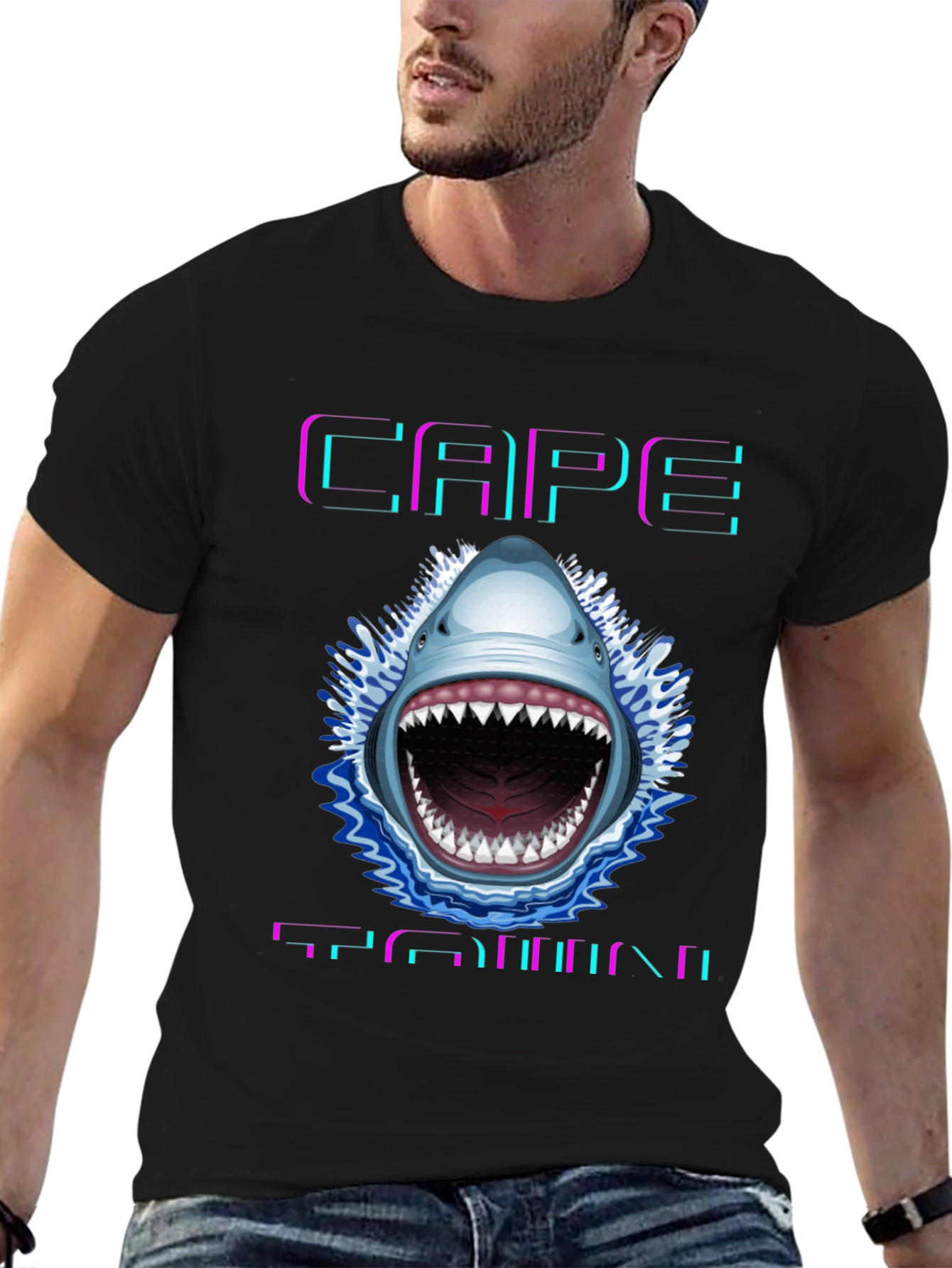 Cape Town Shark Graphic T-Shirt - Stylish Cotton Tee