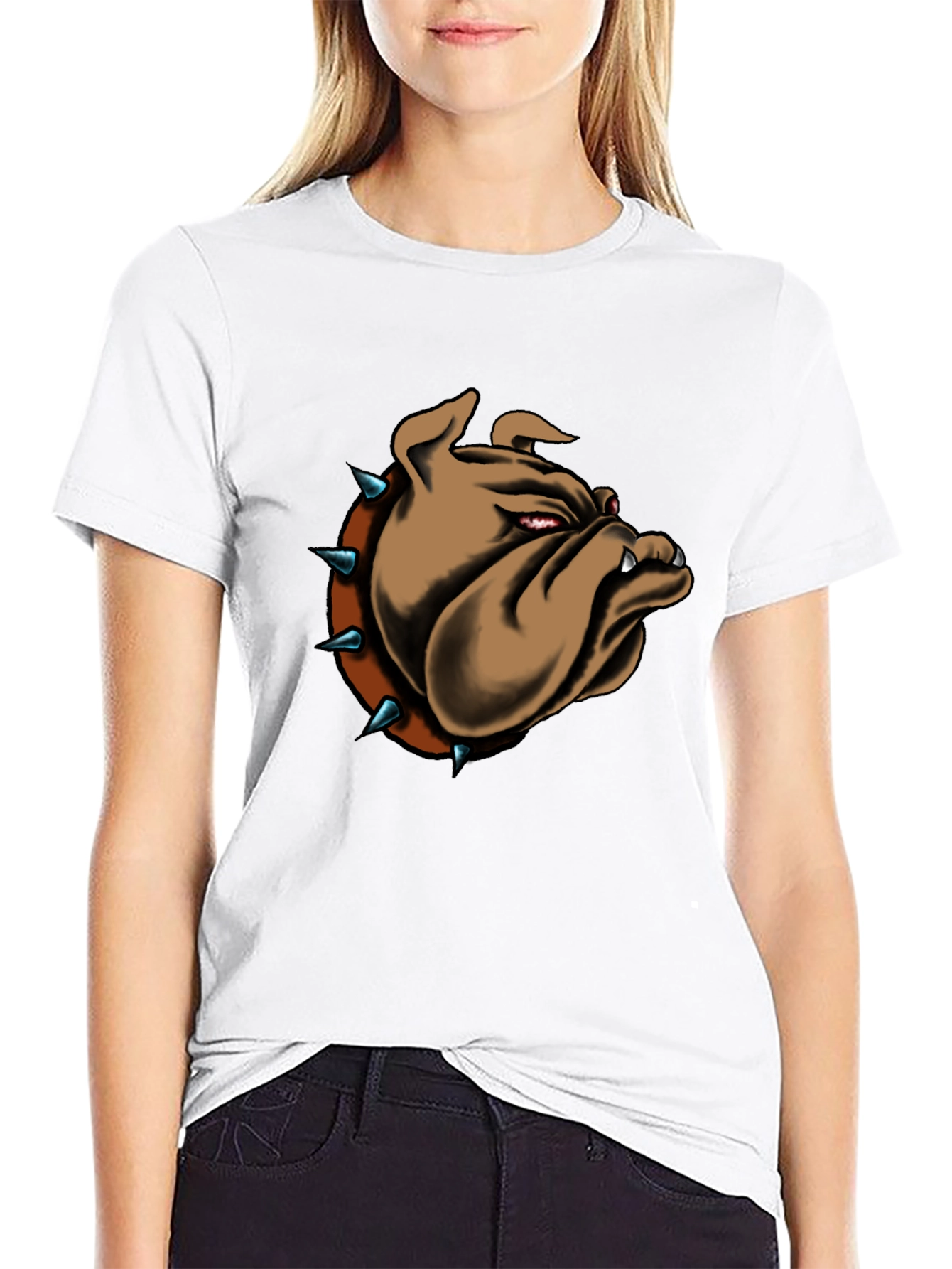 Cool Bulldog Graphic Tee - Black