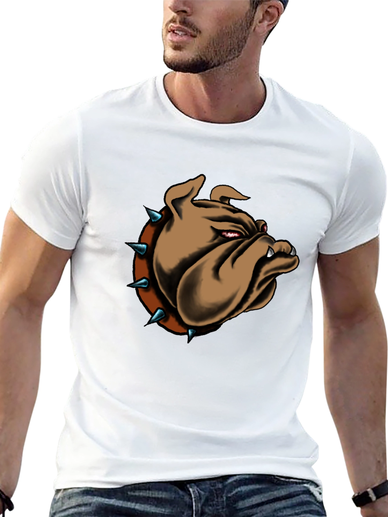 Cool Bulldog Graphic Tee - Black