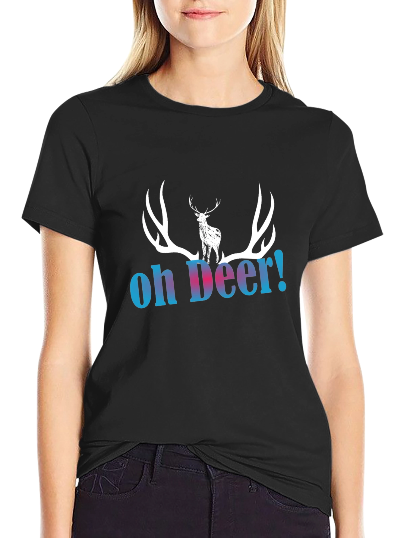 Oh Deer! Graphic Print T-Shirt