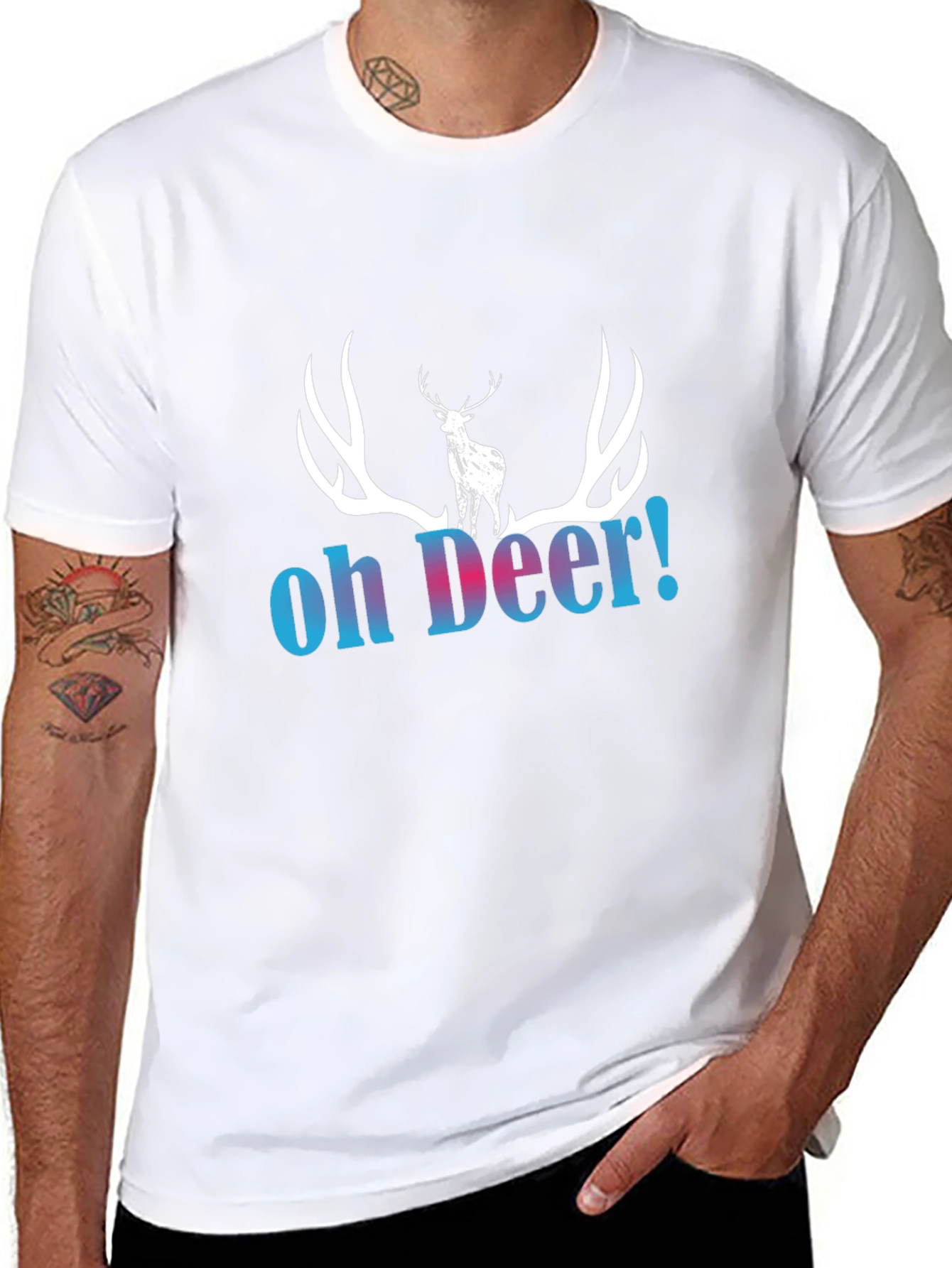 Oh Deer! Graphic Print T-Shirt