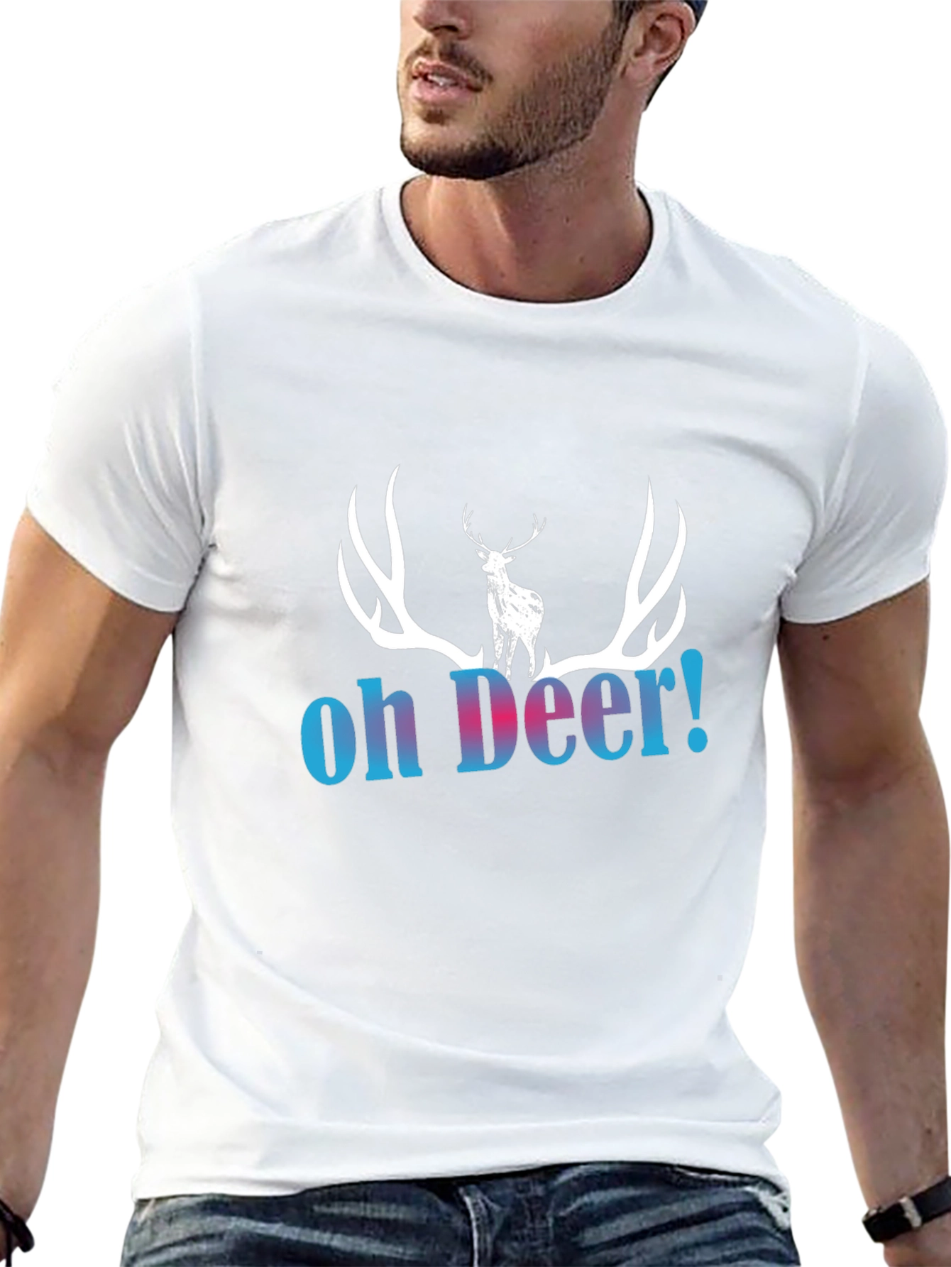Oh Deer! Graphic Print T-Shirt