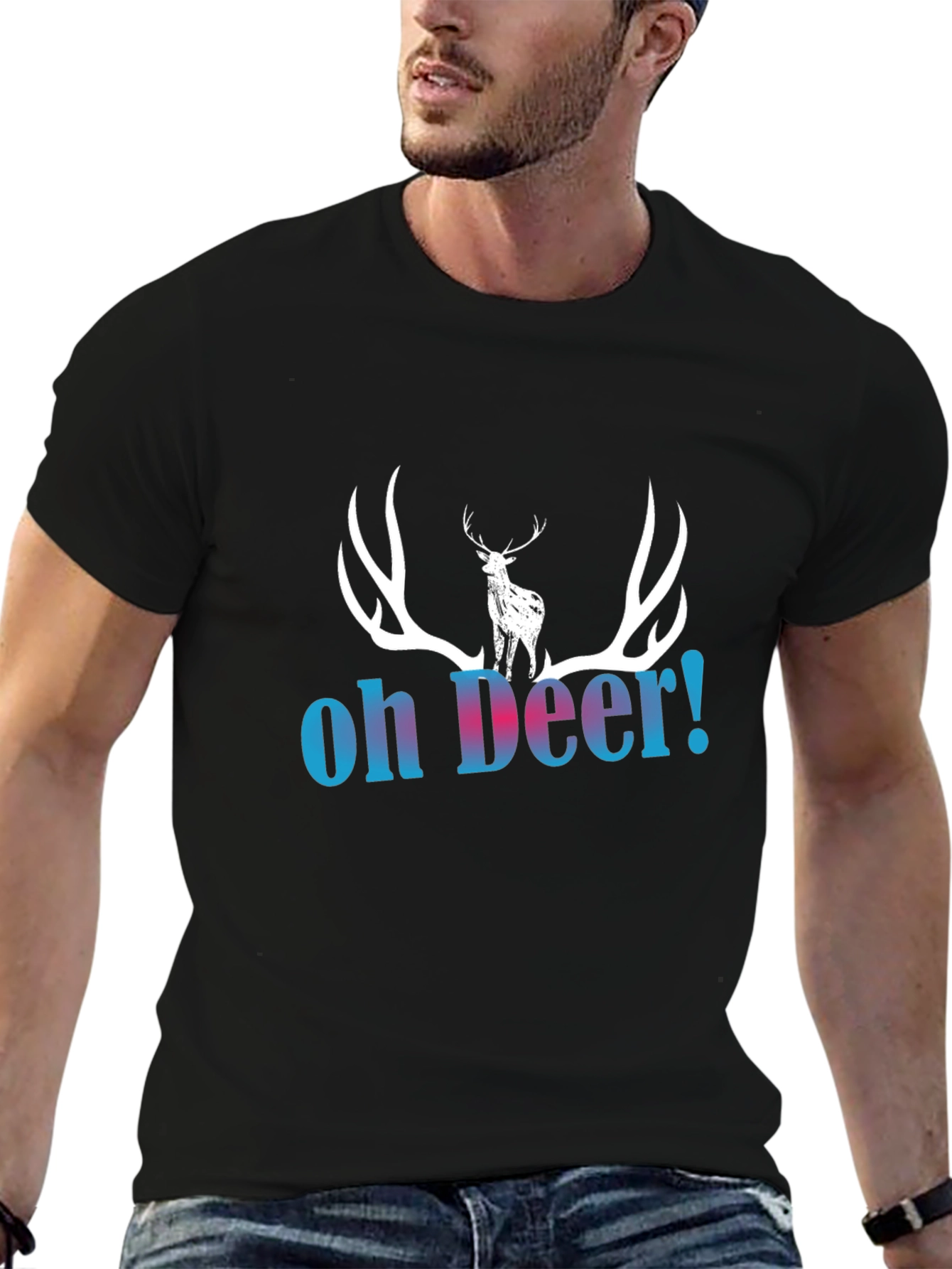 Oh Deer! Graphic Print T-Shirt