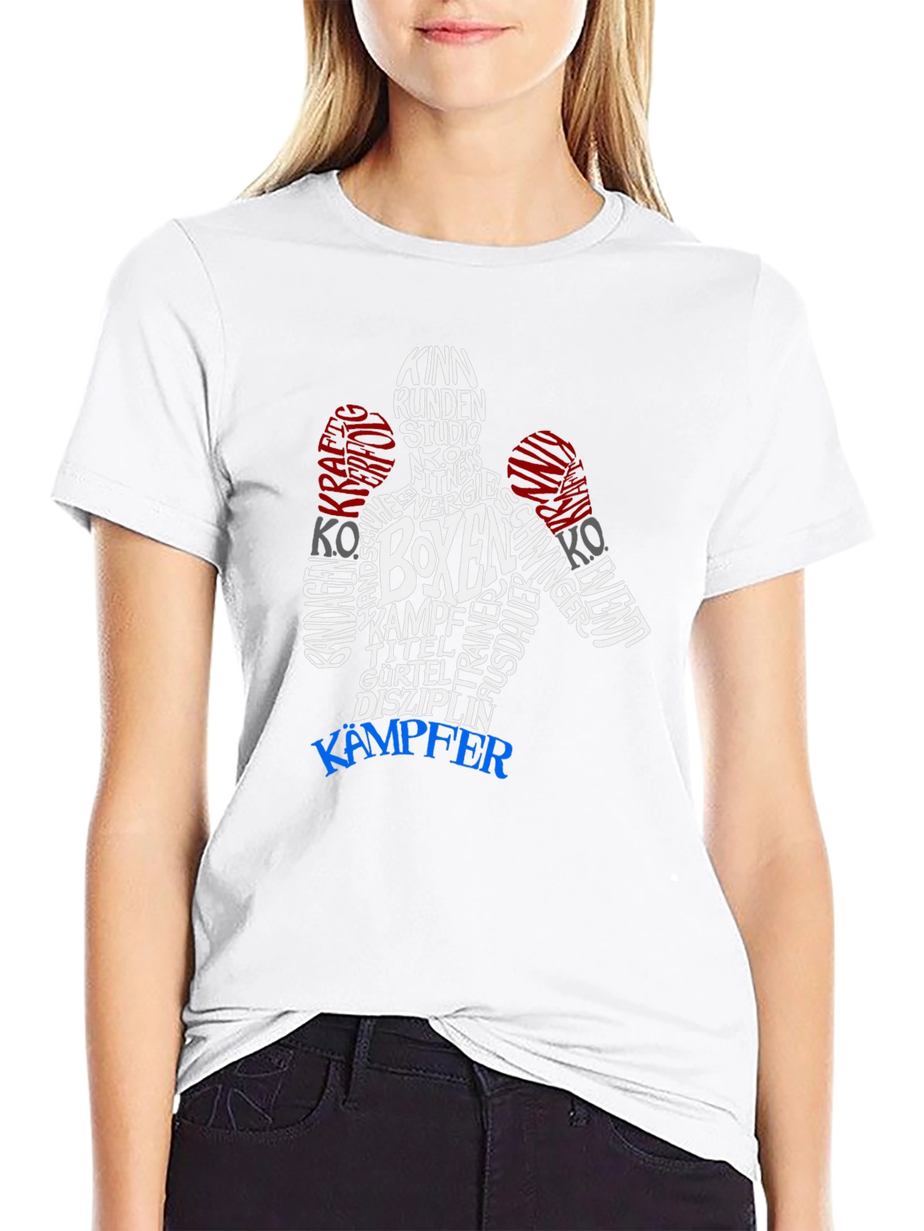 Boxer Word Art Graphic T-Shirt