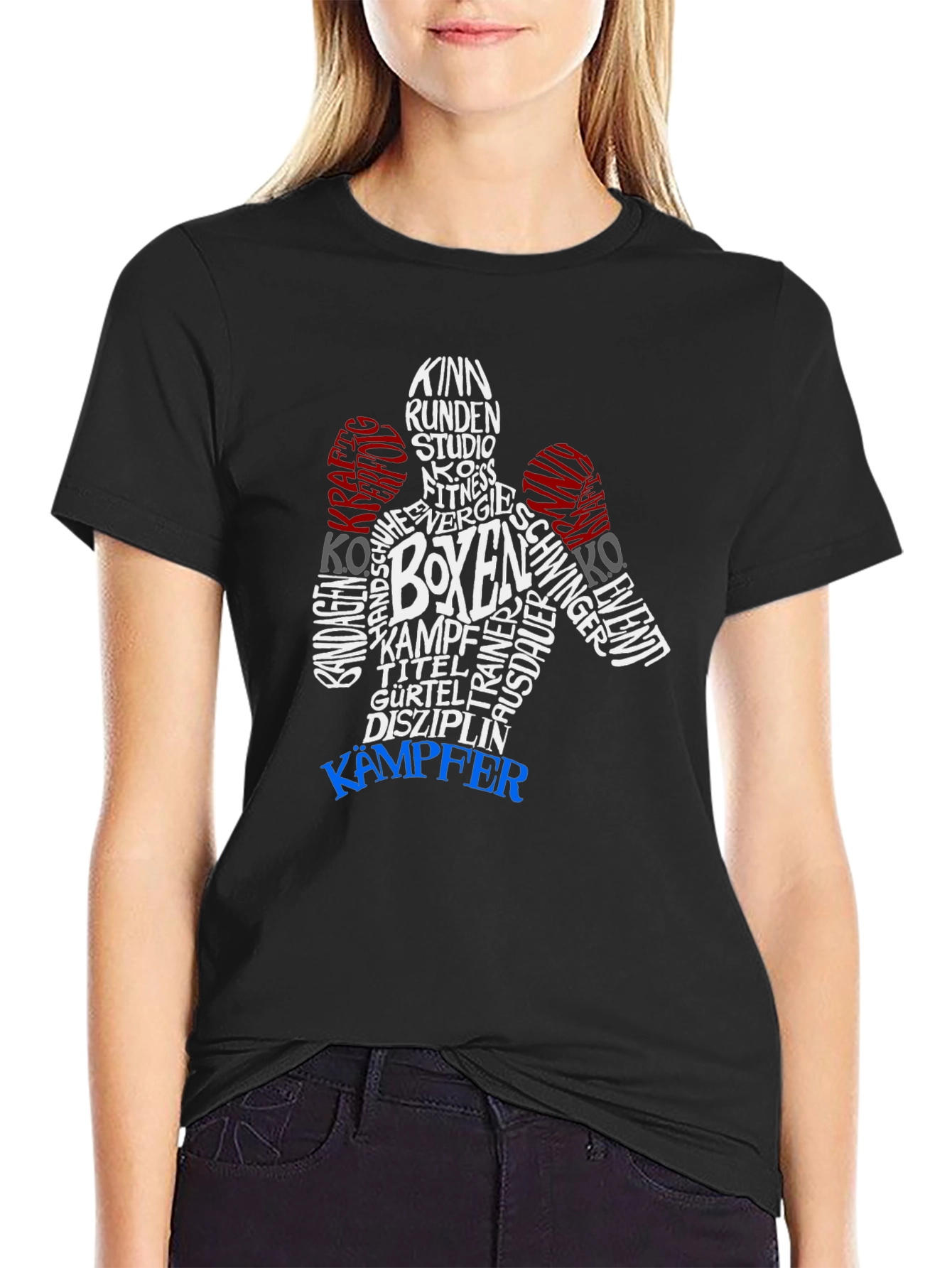 Boxer Word Art Graphic T-Shirt