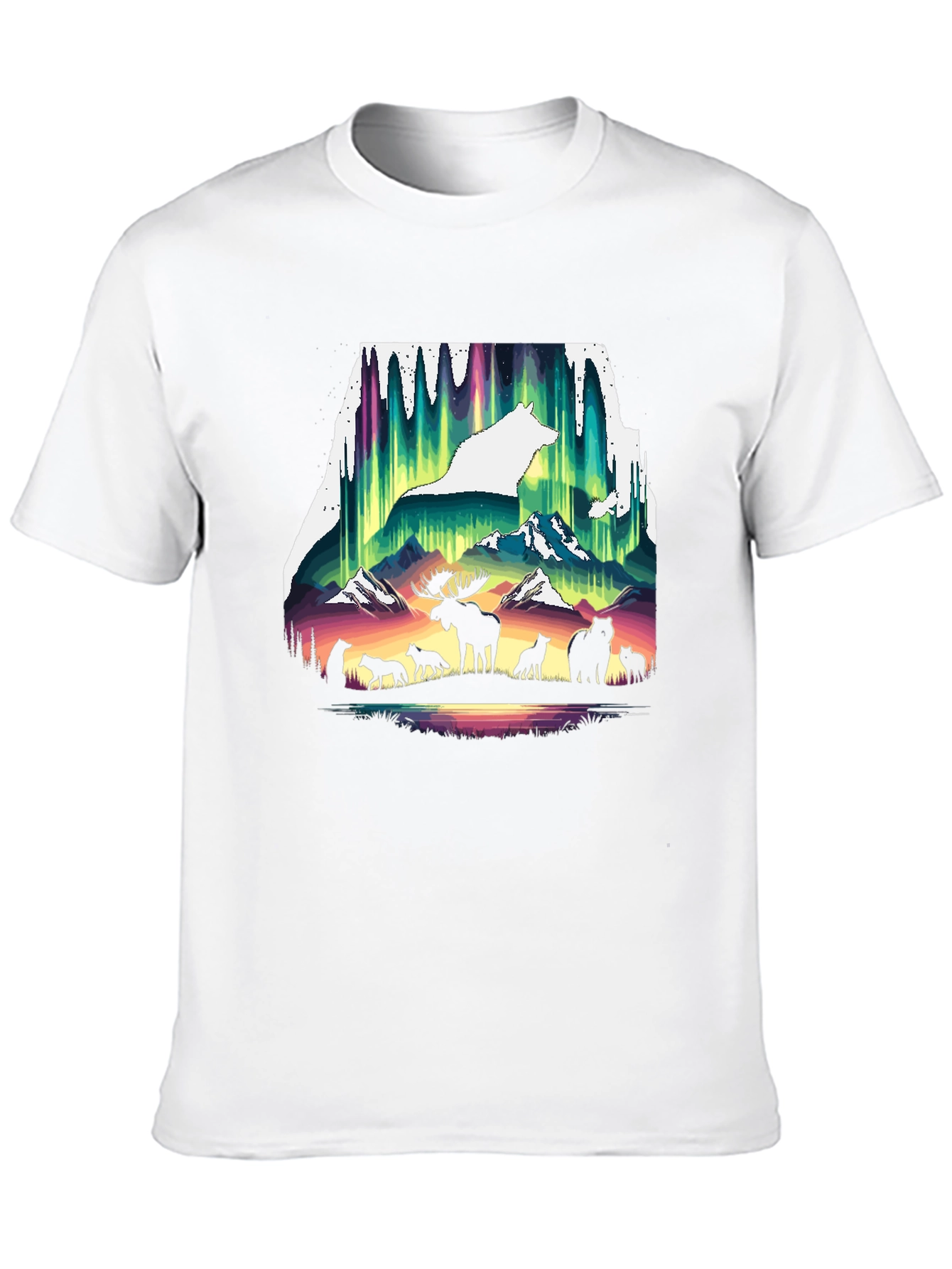 Wildlife Silhouette Graphic Tee - Nature Inspired Shirt