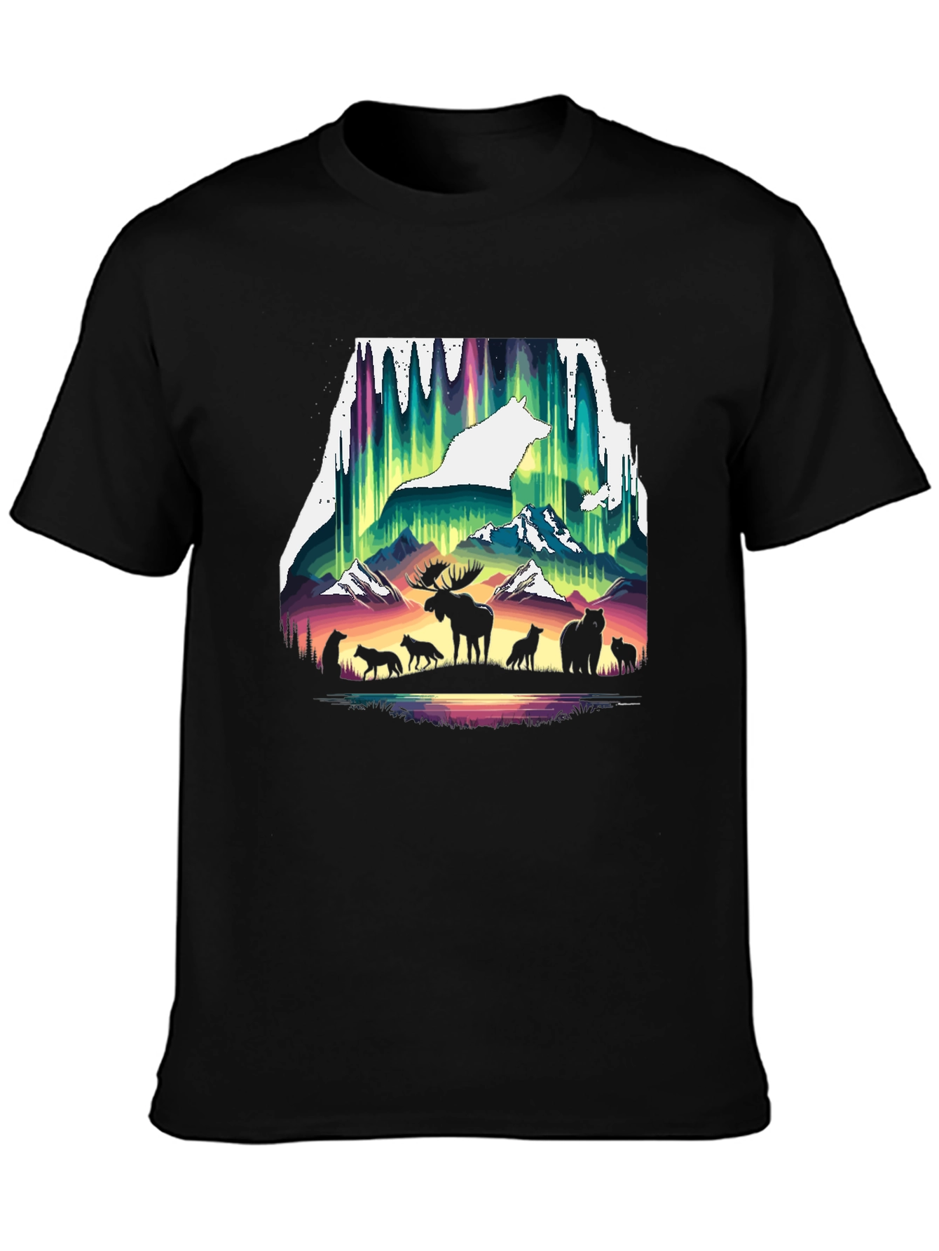 Wildlife Silhouette Graphic Tee - Nature Inspired Shirt