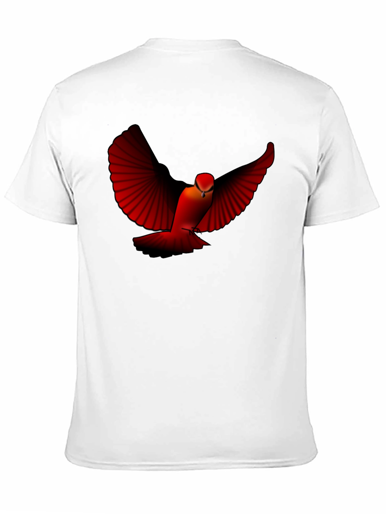 Red Bird Graphic Tee - Black Cotton Blend
