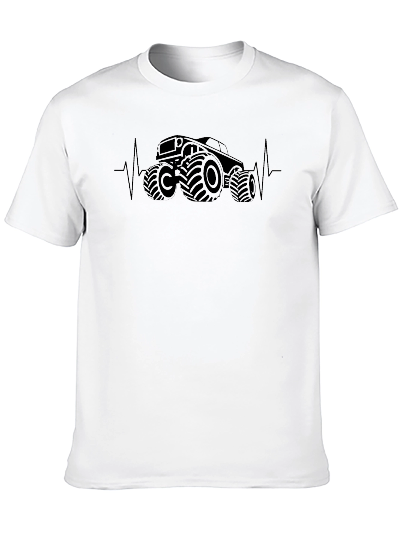Monster Truck Heartbeat T-Shirt - Black