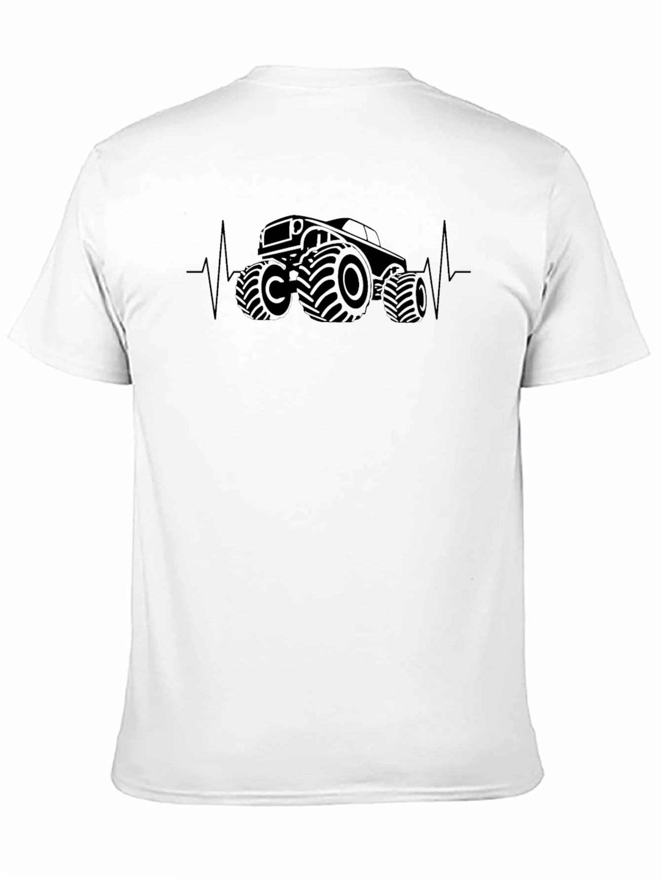 Monster Truck Heartbeat T-Shirt - Black