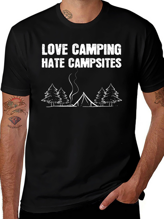 Love Camping Hate Campsites Graphic Tee