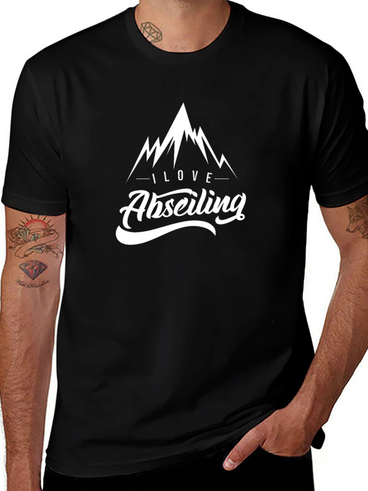I Love Abseiling T-Shirt - Mountain Design