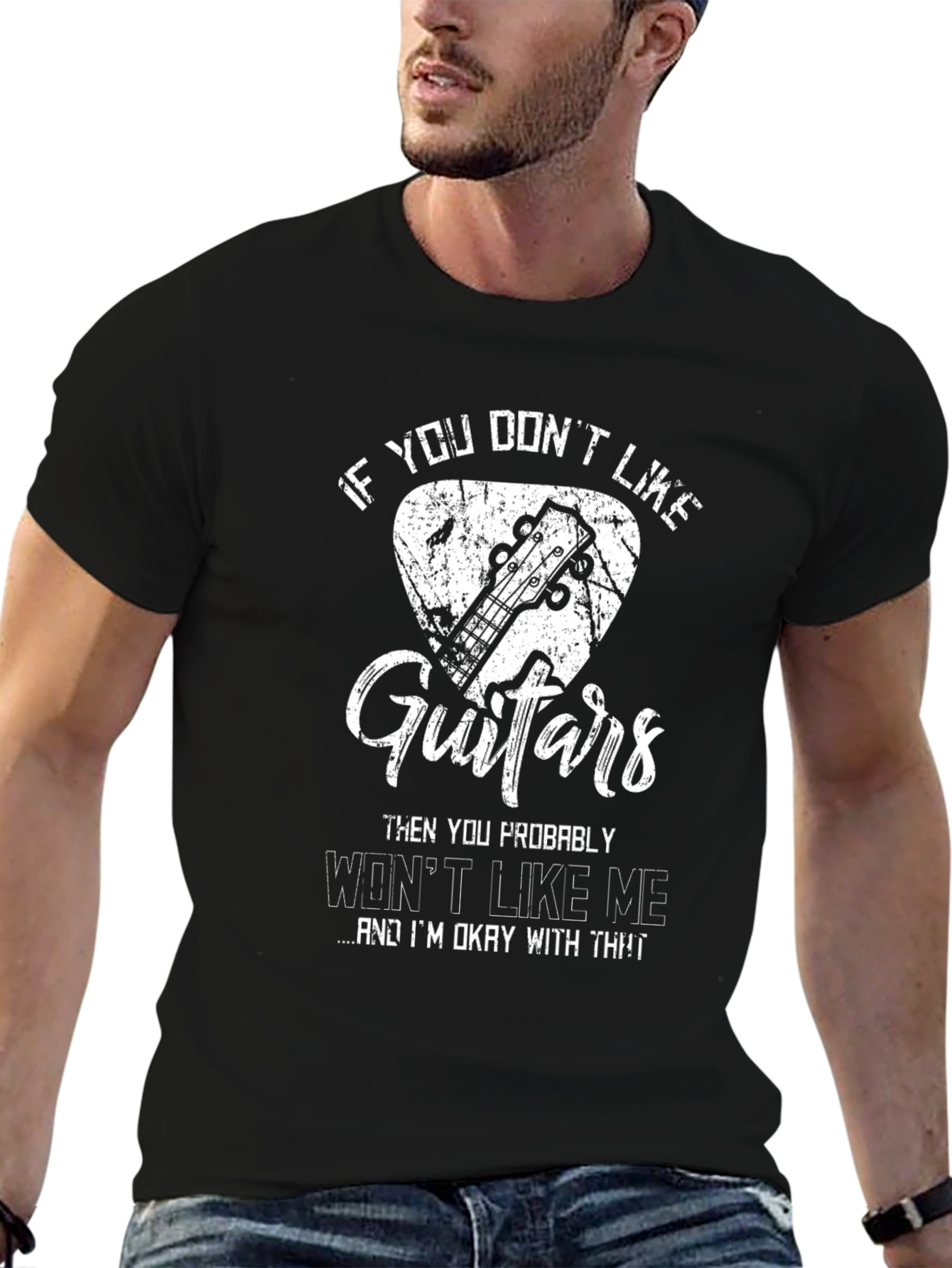 Funny Guitar Lover Graphic T-Shirt