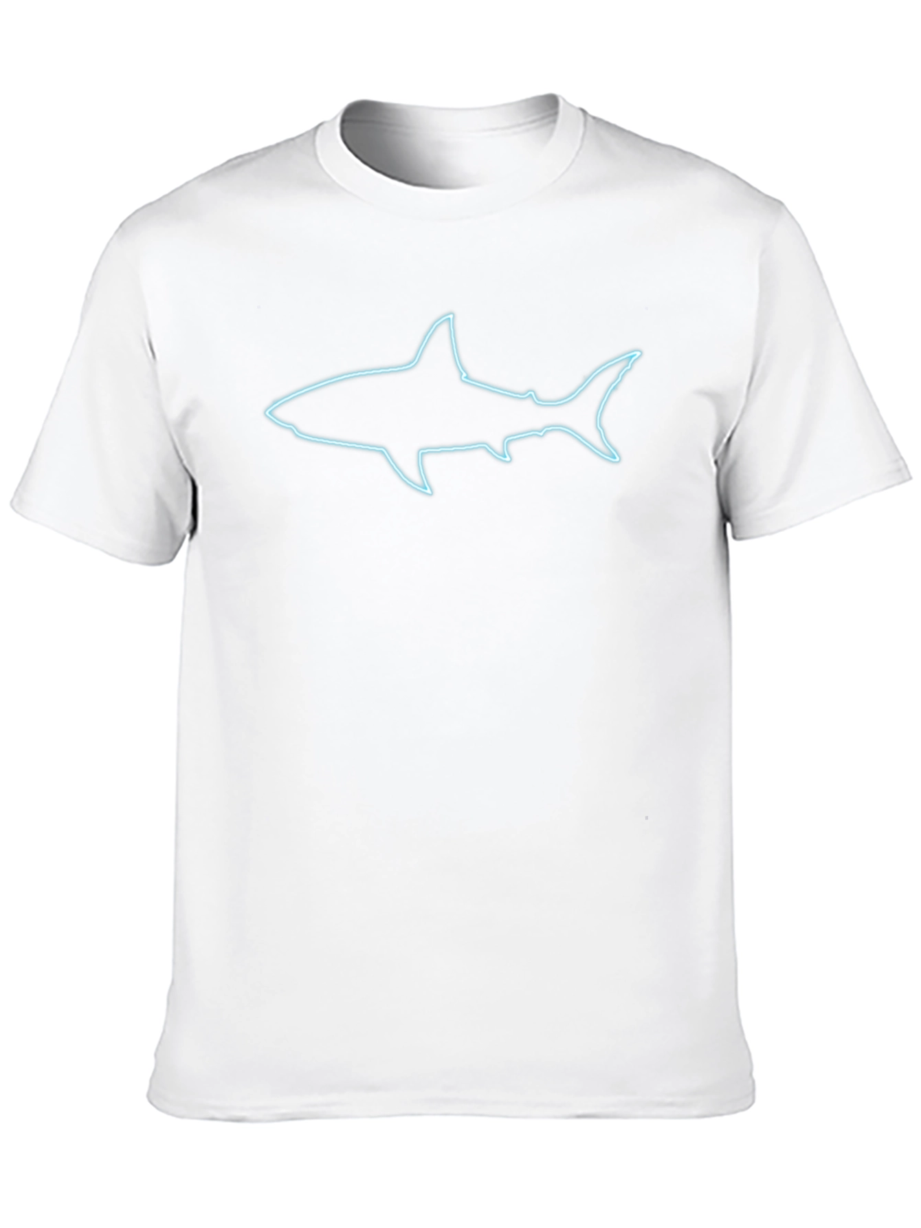 Neon Shark Graphic Black T-Shirt