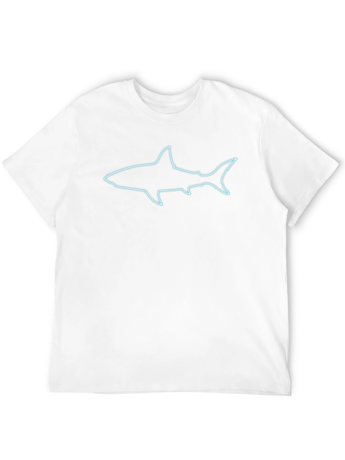 Neon Shark Graphic Black T-Shirt