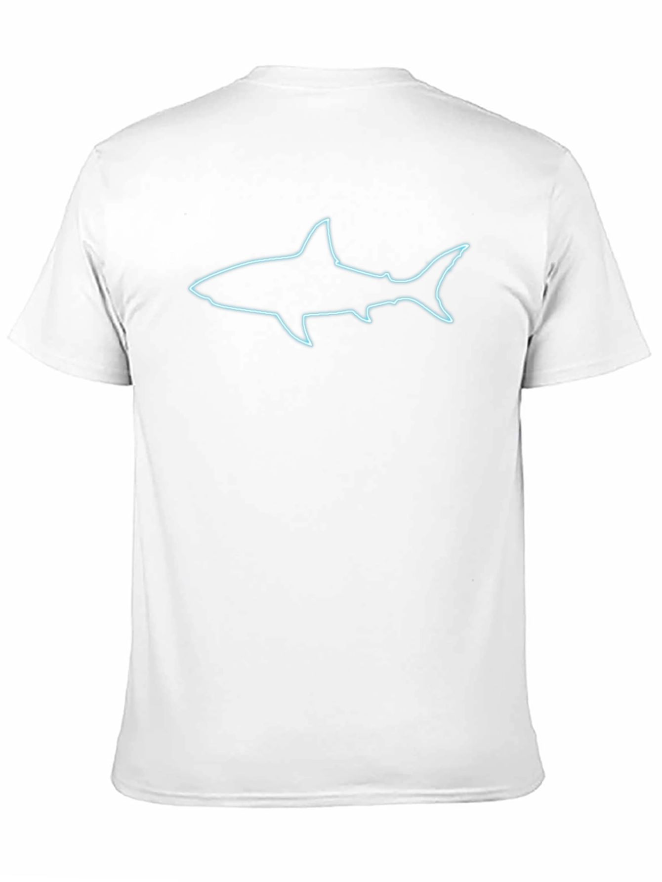 Neon Shark Graphic Black T-Shirt